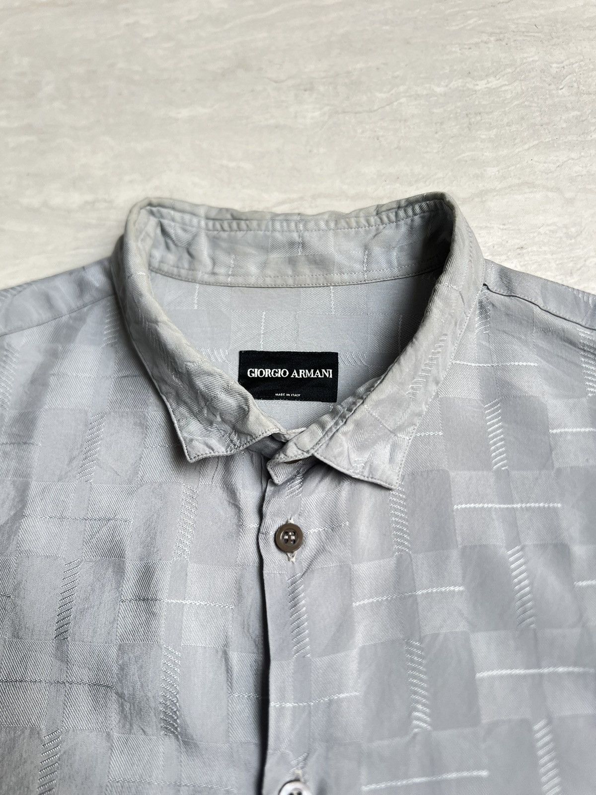 Giorgio Armani GIORGIO ARMANI Grey Shirt Size US L / EU 52-54 / 3 - 11 Thumbnail
