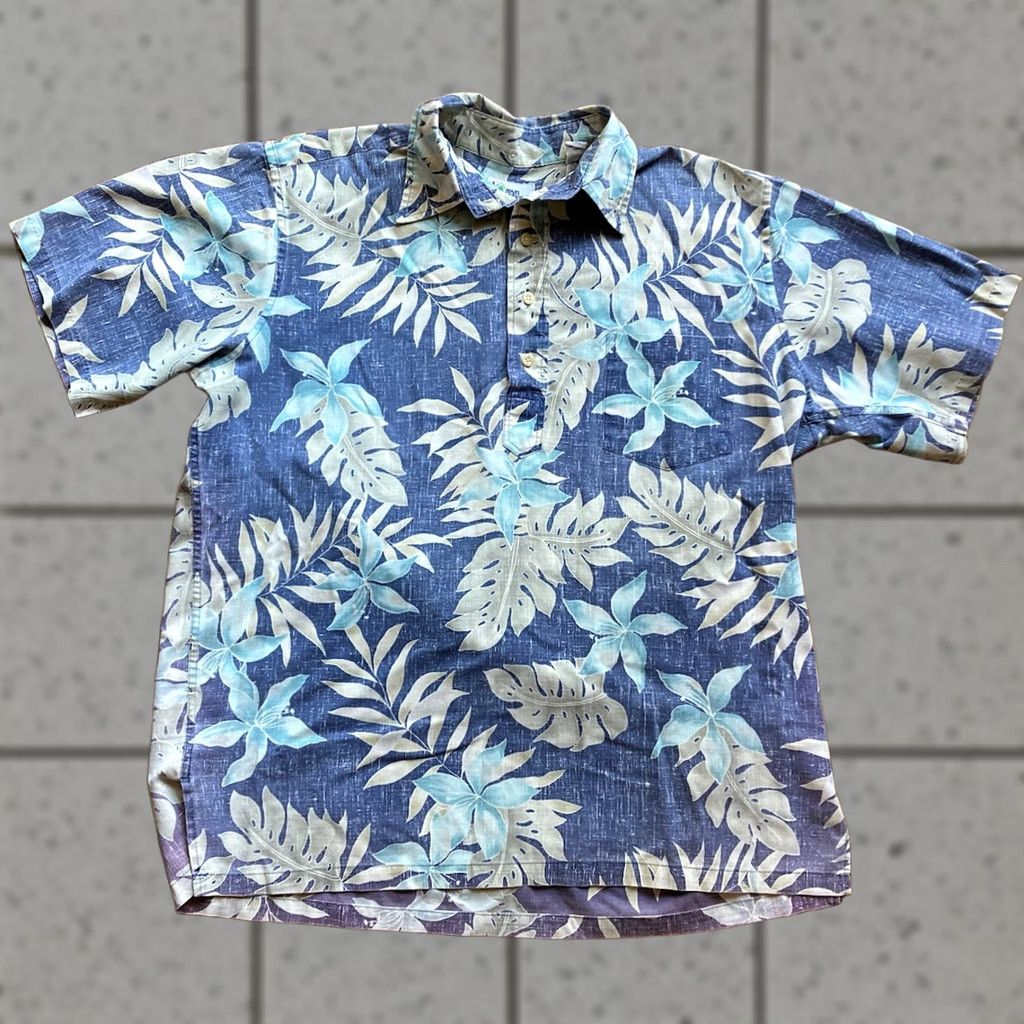 Reyn Spooner VINTAGE Reyn Spooner Shirt Mens Size Medium Floral Blue Green Hawaiian Polo Size US M / EU 48-50 / 2 - 1 Thumbnail