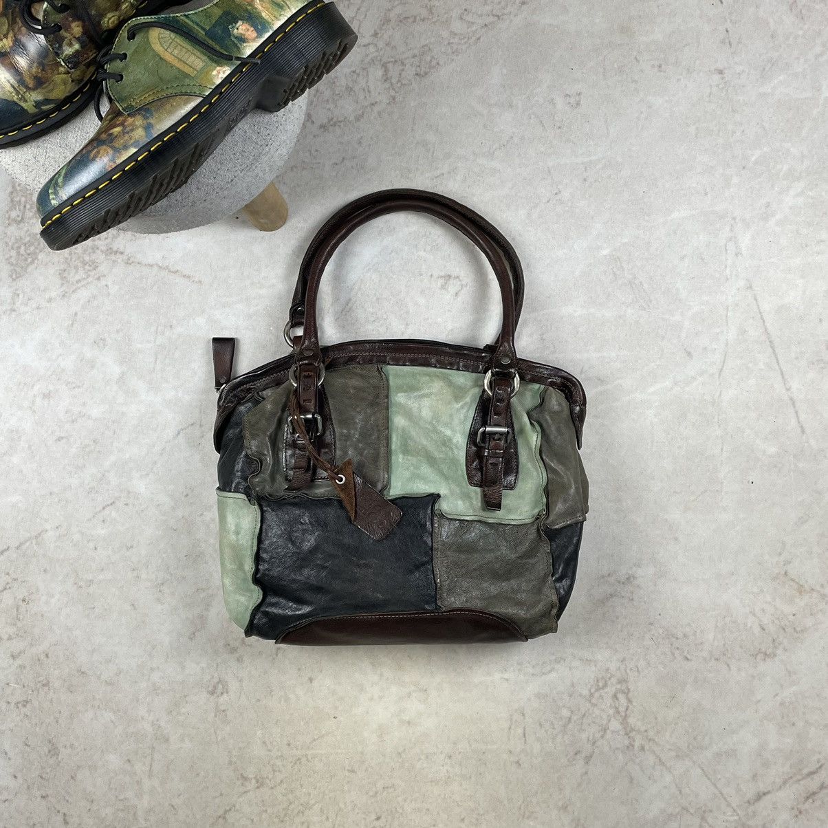 Airstep Patchwork Multicolor Leather Bag