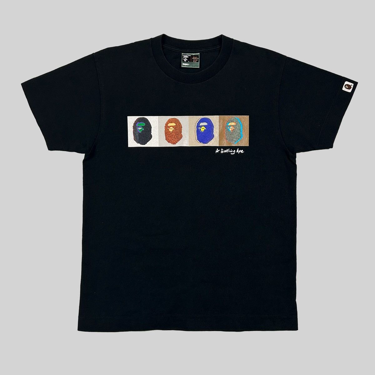 image of Bape Warhol Apes Tee in Black, Men's (Size Medium)
