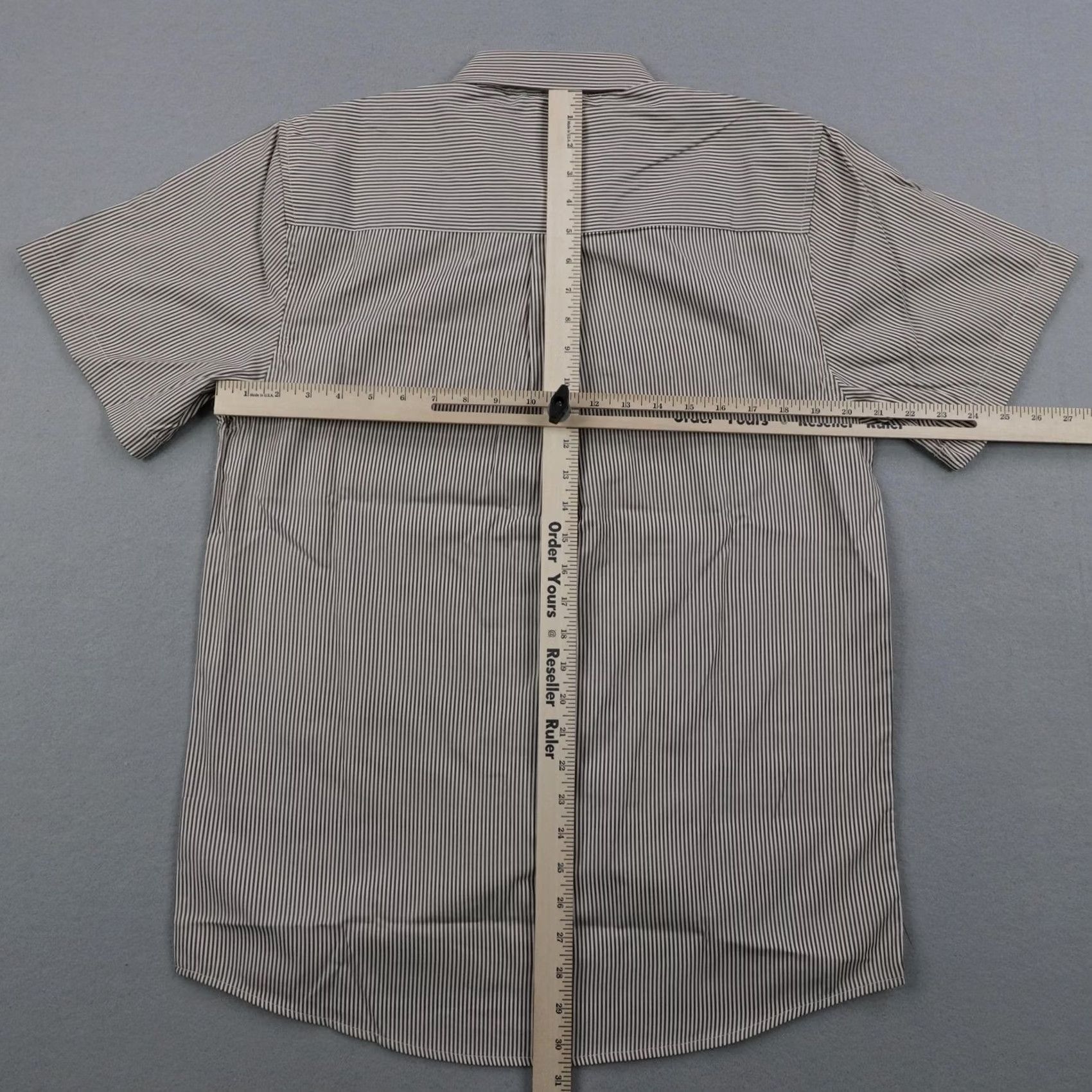 Vintage Dixxon Shirt Men Medium Brown Stripes Button Up Form Function Work NEW Size US M / EU 48-50 / 2 - 7 Thumbnail