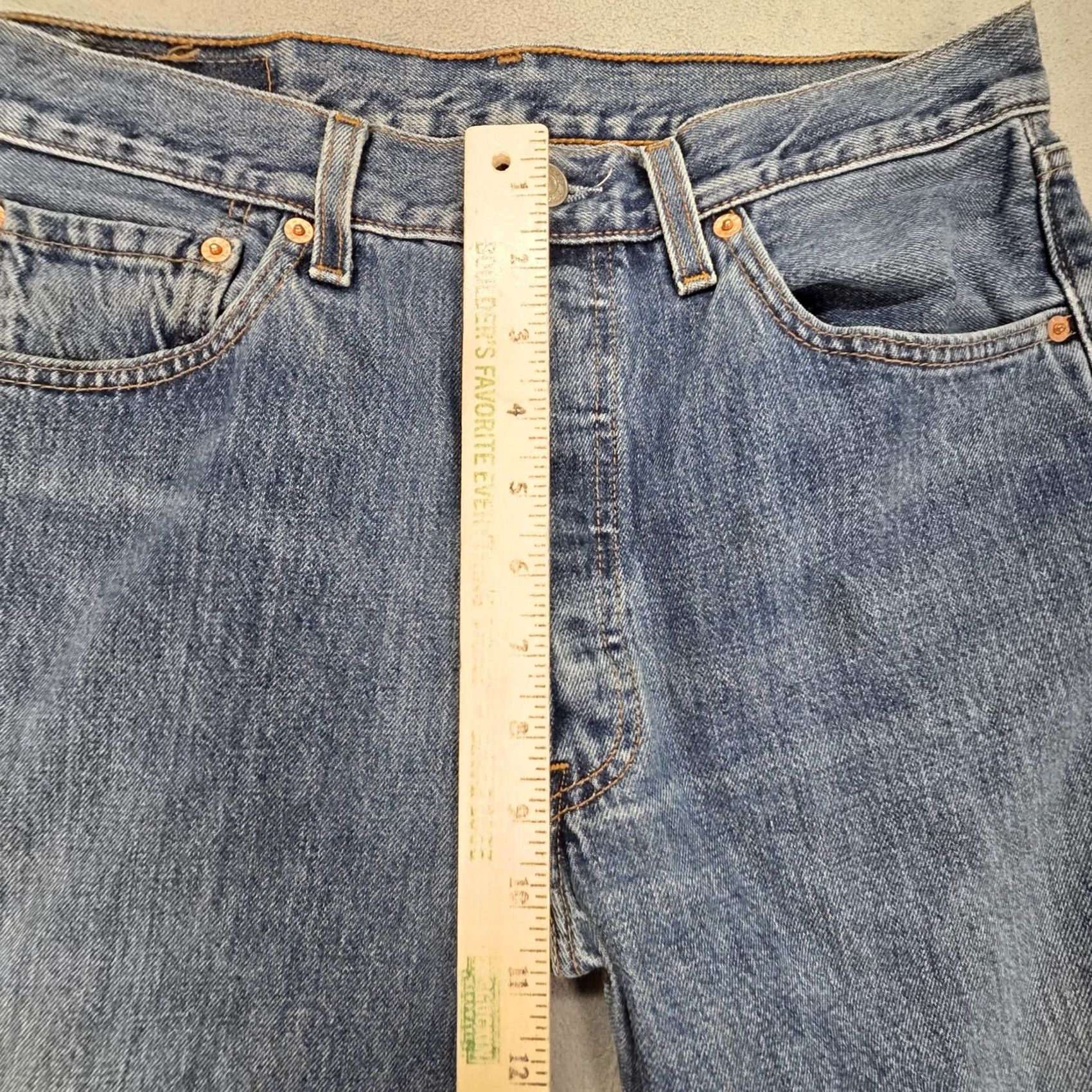 Levi's VTG Levi's 501 Jeans Mens Straight 30x28 Blue Denim 90s Stains Altered Hem Vintage Fits Mens Size US 30 / EU 46 - 7 Thumbnail