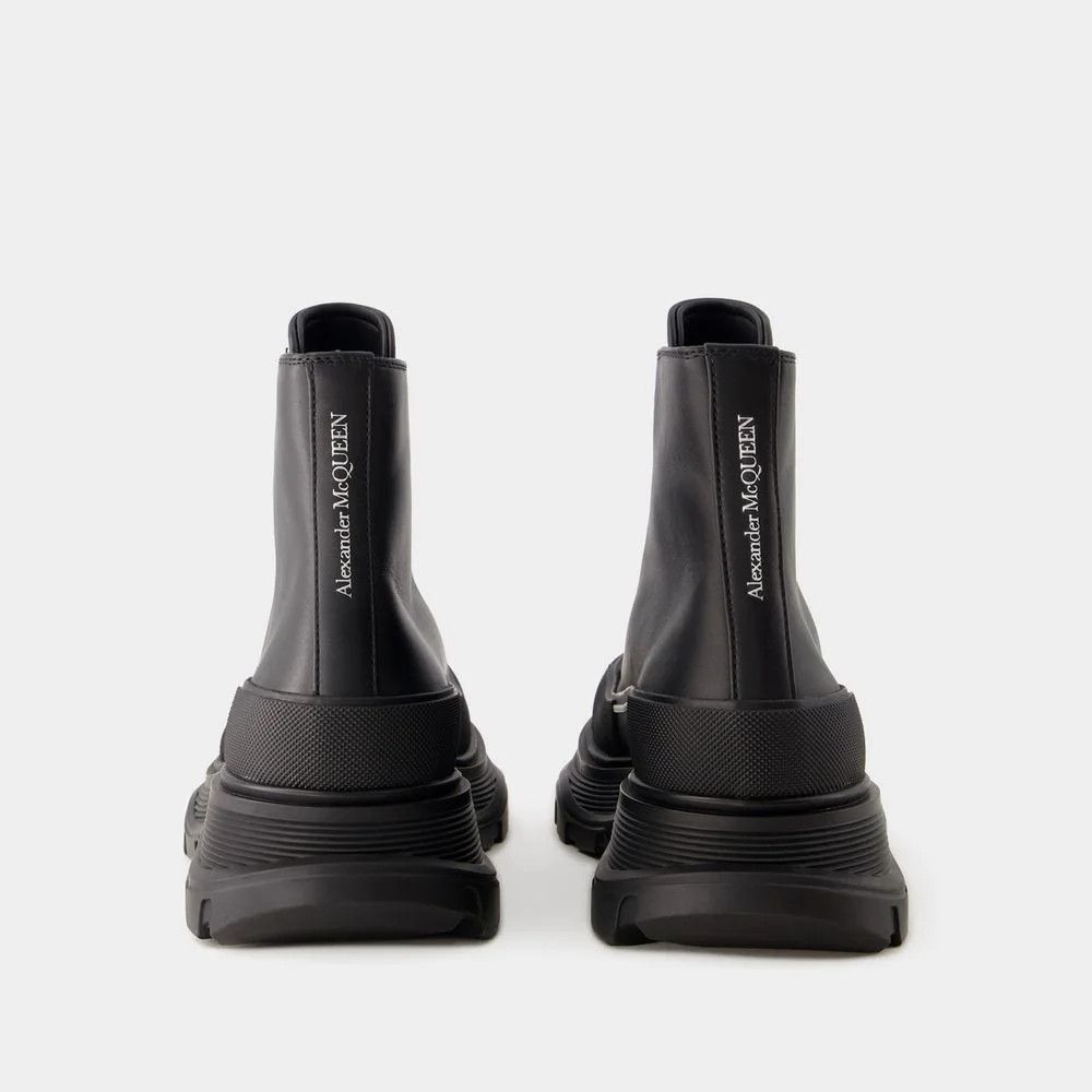 Alexander McQueen o1y0225 Ankle Boots in Black Size US 10 / IT 40 - 3 Thumbnail