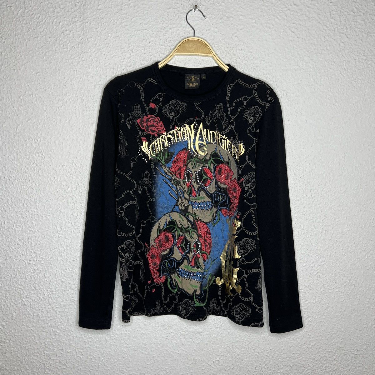Christian Audigier Ed Hardy Christian Audigier Love Kills Skull AOP T-Shirt Y2K Size US M / EU 48-50 / 2 - 1 Thumbnail