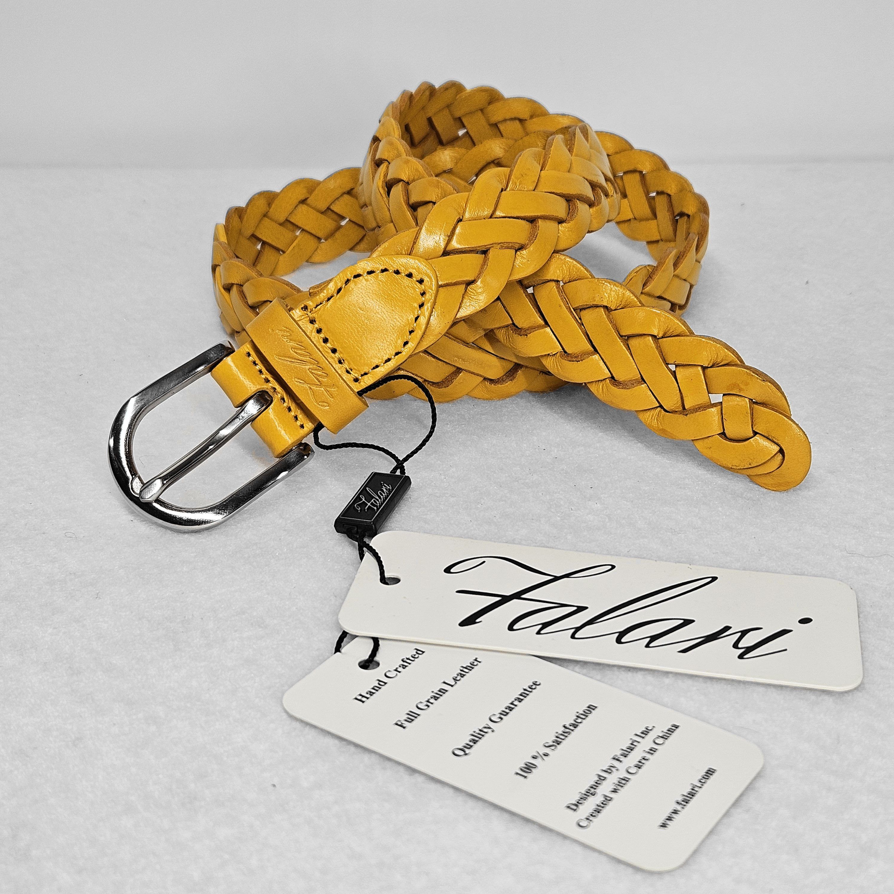 Other Falari 32" Max NEW Belt Braided Woven Gold Orange Leather Size ONE SIZE - 1 Thumbnail