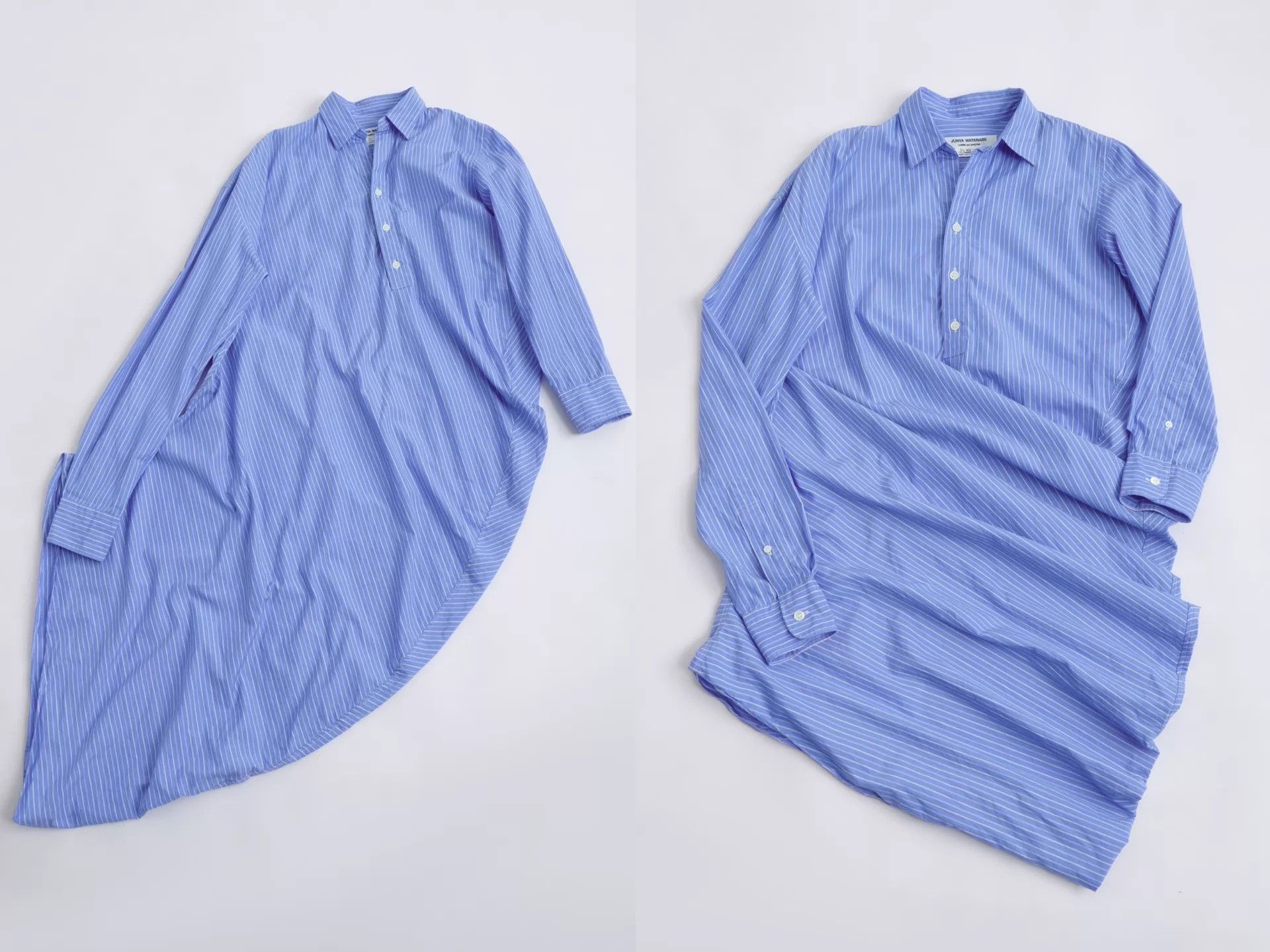 Junya Watanabe JUNYA WATANABE Asymmetric Twisted Stripe Long Shirt Size US XS / EU 42 / 0 - 8 Thumbnail