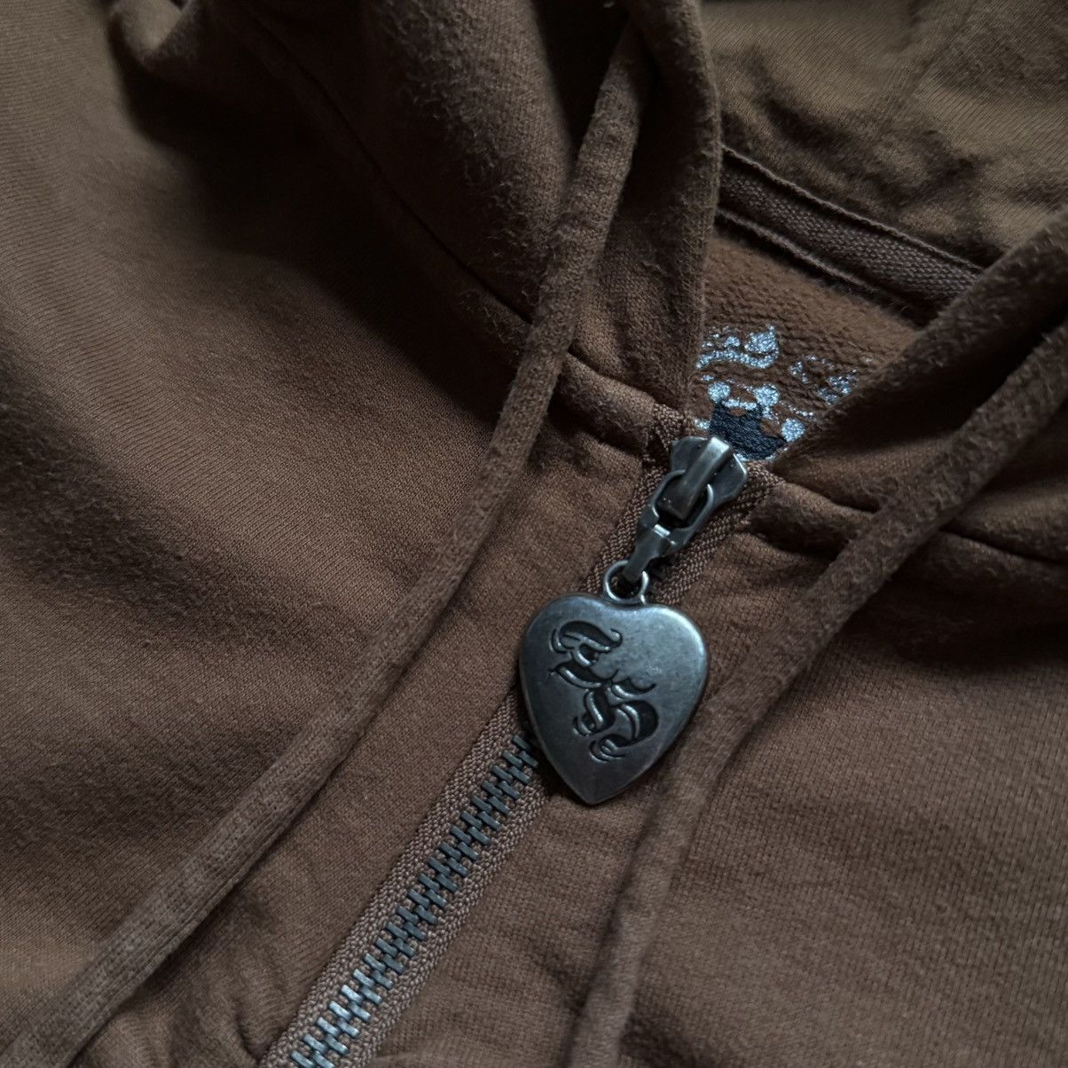 Hysteric Glamour 📌 Crazy Twisted Heart America Zip Rhinestones Hoodie LGB Size S / US 4 / IT 40 - 8 Thumbnail
