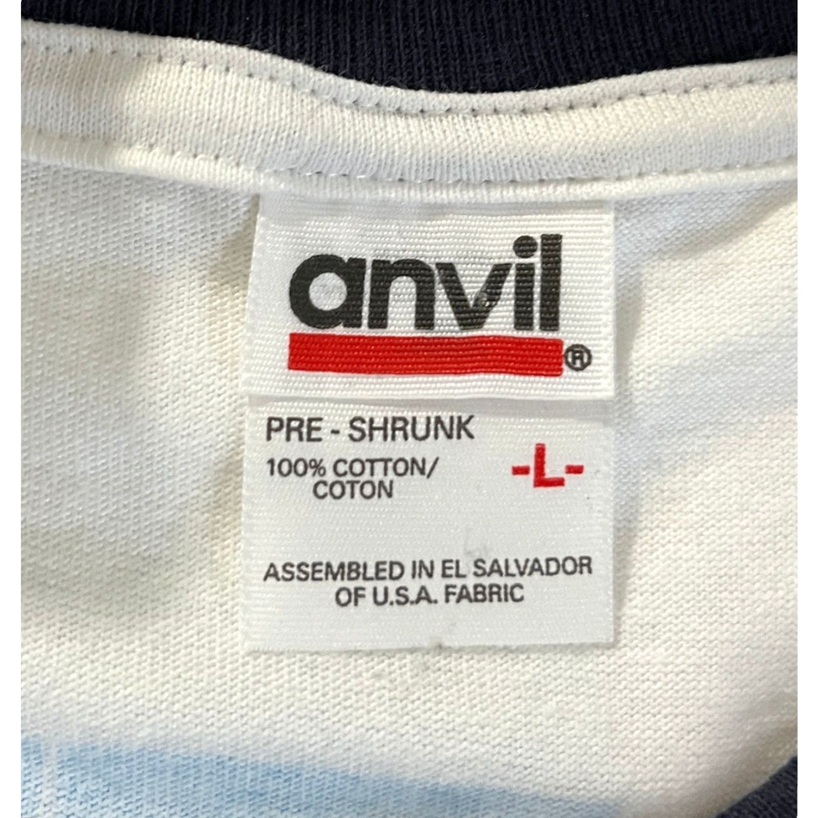 Anvil VINTAGE MTV Video Music Awards Anvil T-Shirt Unisex Adults Short Sleeve Crew Neck White Velvet Print Sz L NOS Size US L / EU 52-54 / 3 - 5 Thumbnail