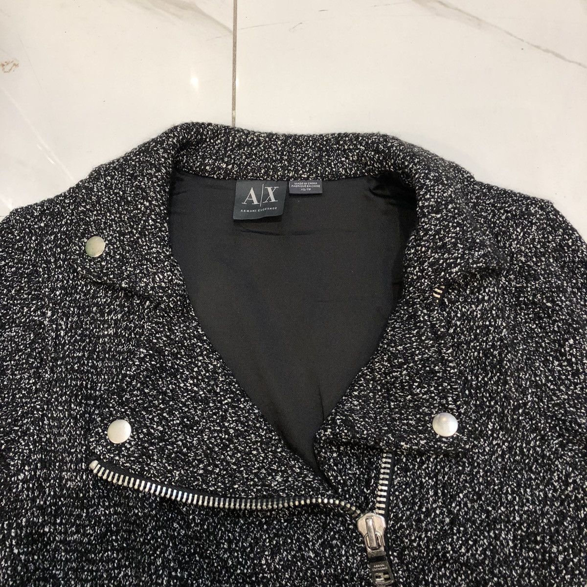 Armani Exchange × Designer Armani Exchange Biker Jacket Size XS / US 0-2 / IT 36-38 - 3 Thumbnail