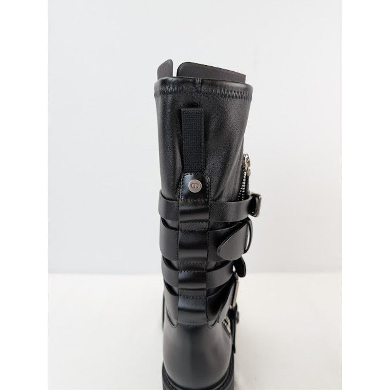 Dior o1rshd1 Christian Zip Detailed Buckled Boots in Black Size US 10 / IT 40 - 18 Thumbnail