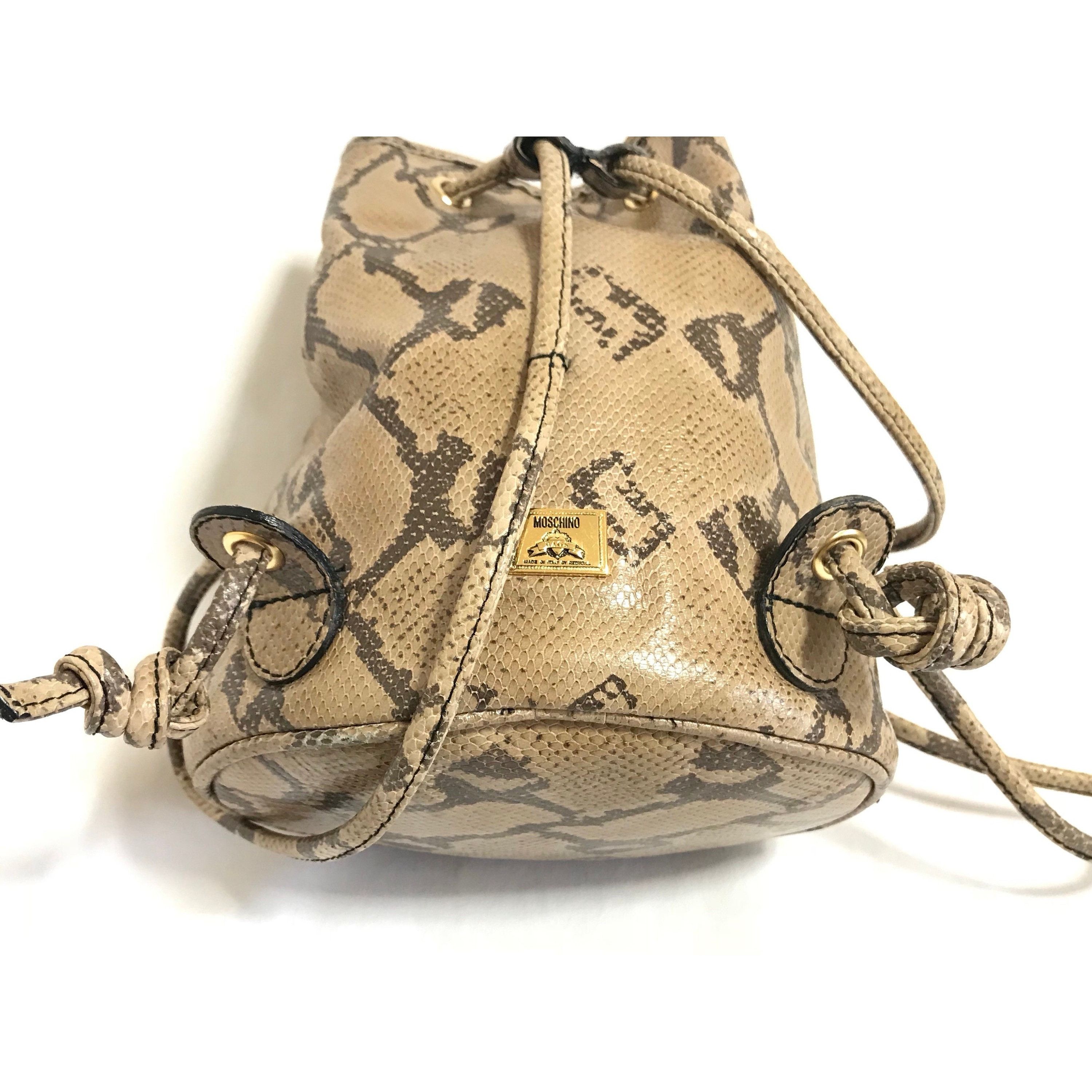 Moschino Vintage MOSCHINO by redwall snakeskin print leather mini bag Size ONE SIZE - 6 Thumbnail