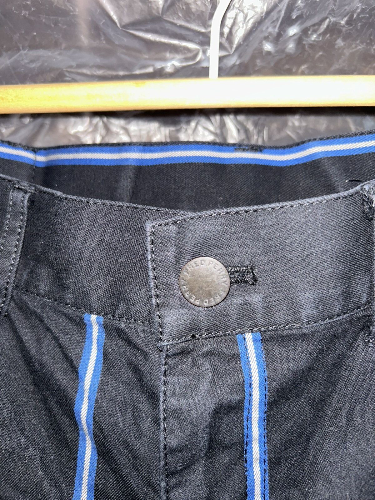 Fred Perry Striped Blue Britpop Pants Size US 33 - 10 Thumbnail