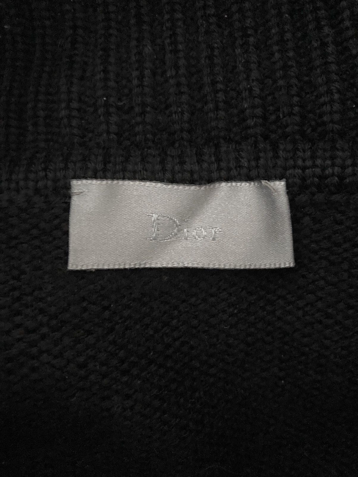 Dior × Hedi Slimane A/W 2003 “Luster” Triple Chain Embroidery Turtleneck Size US L / EU 52-54 / 3 - 6 Thumbnail