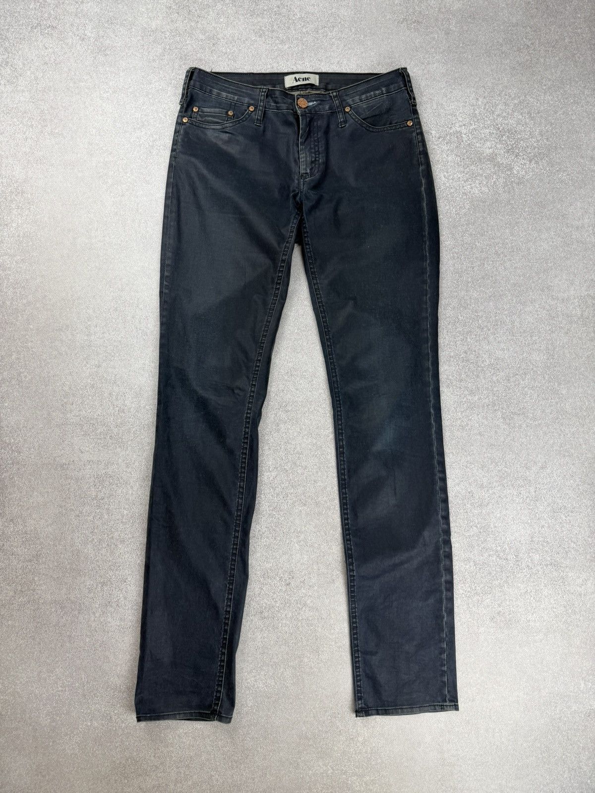 Acne Studios Acne Kex Plant Navy Denim Pants Size 29x32 Size US 29 - 1 Thumbnail