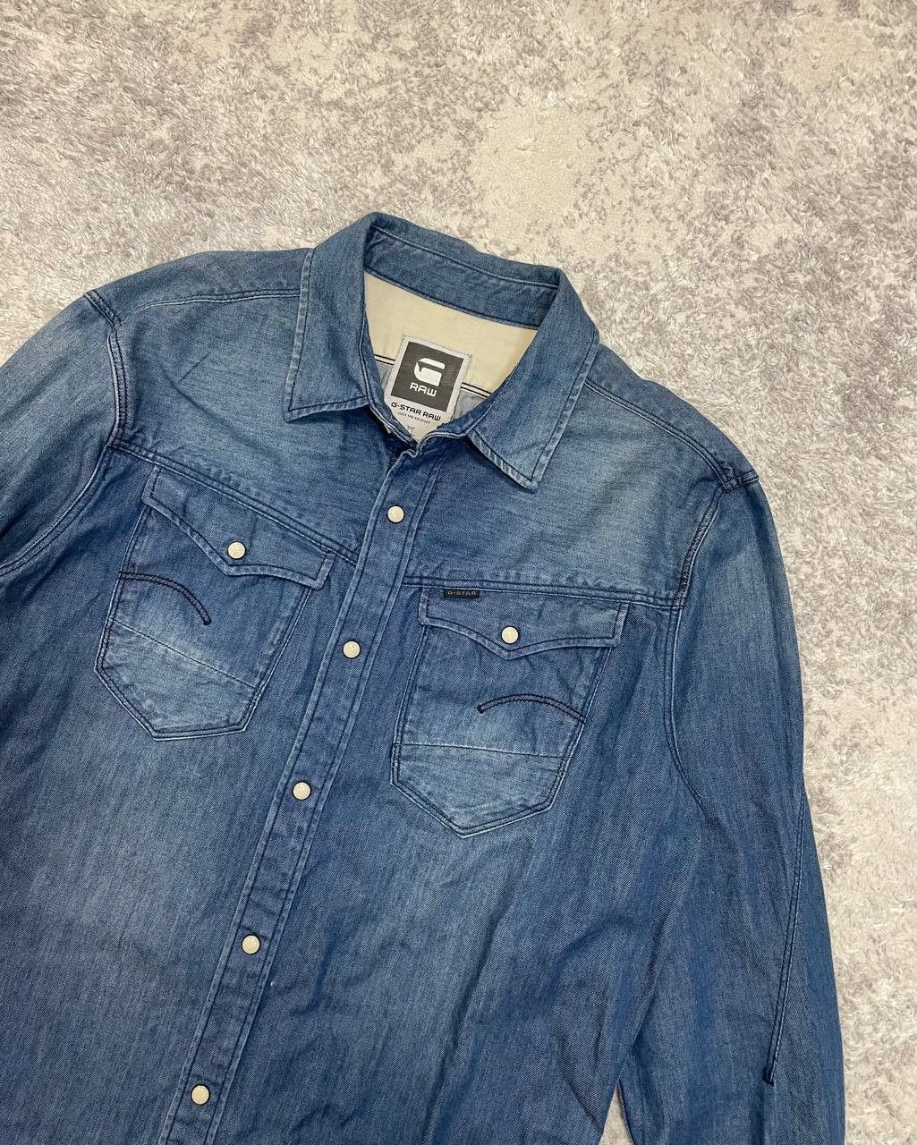 G-Star G-STAR Uomo ARC 3D Denim Camicia Casual A Maniche Lunghe L Size US L / EU 52-54 / 3 - 4 Thumbnail
