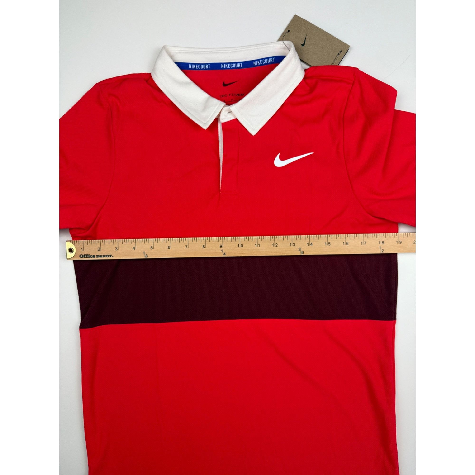 Nike Size Small - Nike Court Advantage Slam Light Crimson Long Sl Size US S / EU 44-46 / 1 - 2 Thumbnail