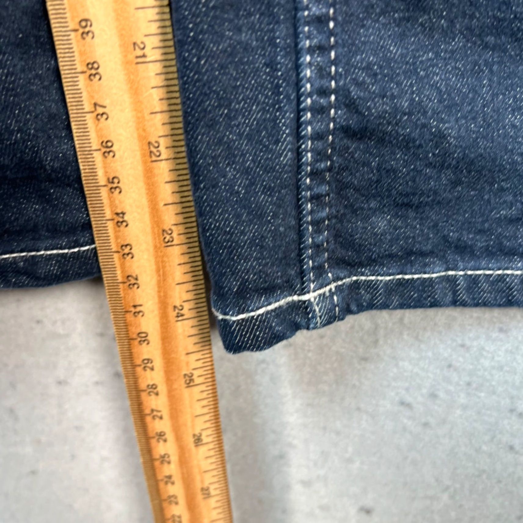 Denime Seventy + Mochi Jeans 27 High-Waisted Denim w/ Contrast Stitch Womens Adult Regular 27 Blue 5-Pocket Wide-Leg Inseam 25" Cotton Blend Denim Vintage No Size 27" / US 4 / IT 40 - 7 Thumbnail