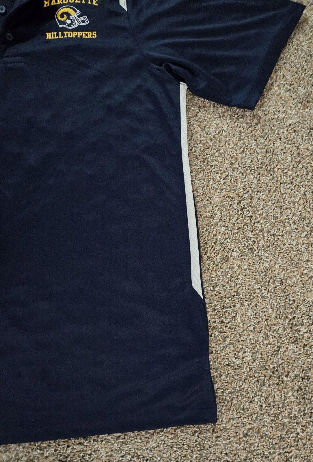 Nike Nike Dri-Fit Marquette Hilltoppers Football S Navy Polo Size US S / EU 44-46 / 1 - 7 Thumbnail