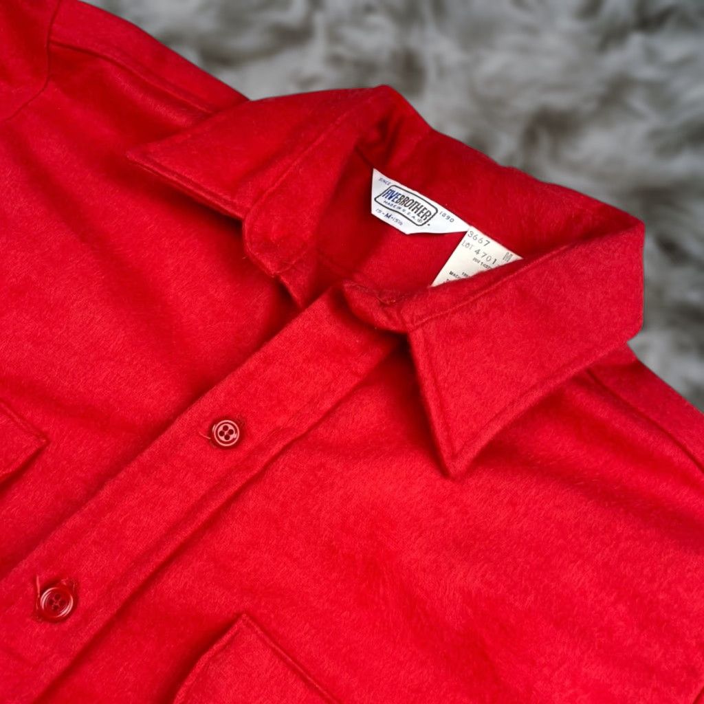 Vintage VINTAGE Five Brother Men’s Chamois Flannel Work Shirt Red Medium USA Long Sleeve Button-Up Pocketed Collared Regular Fit Adult Mens Size US M / EU 48-50 / 2 - 1 Thumbnail