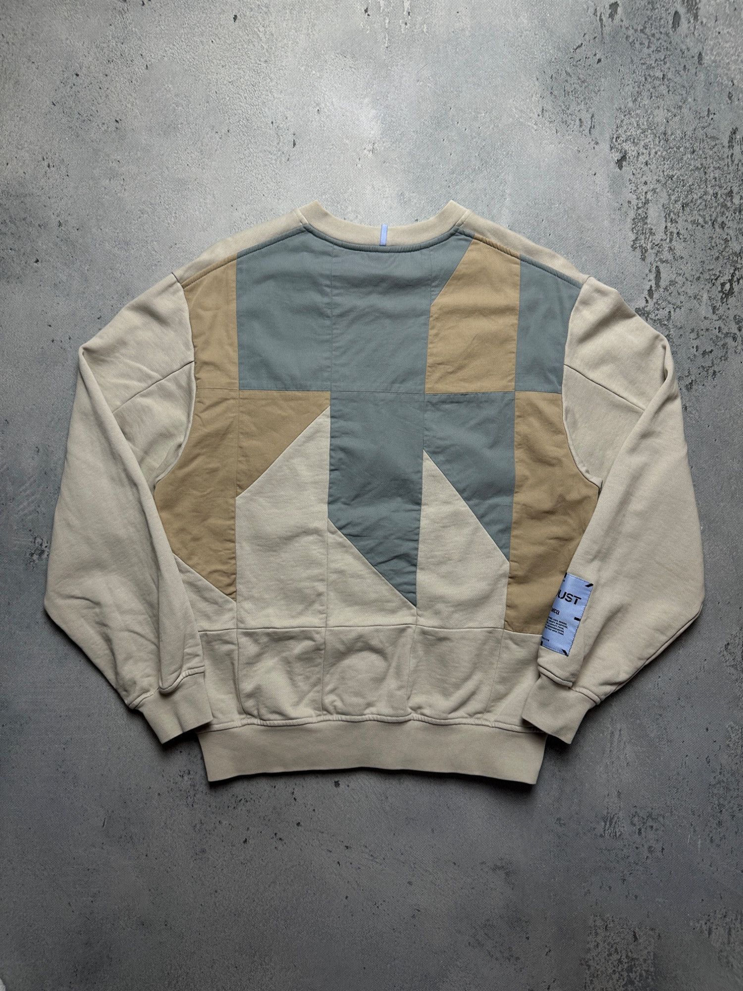 McQ Alexander McQueen Beige Off-White Patchwork Sweatshirt