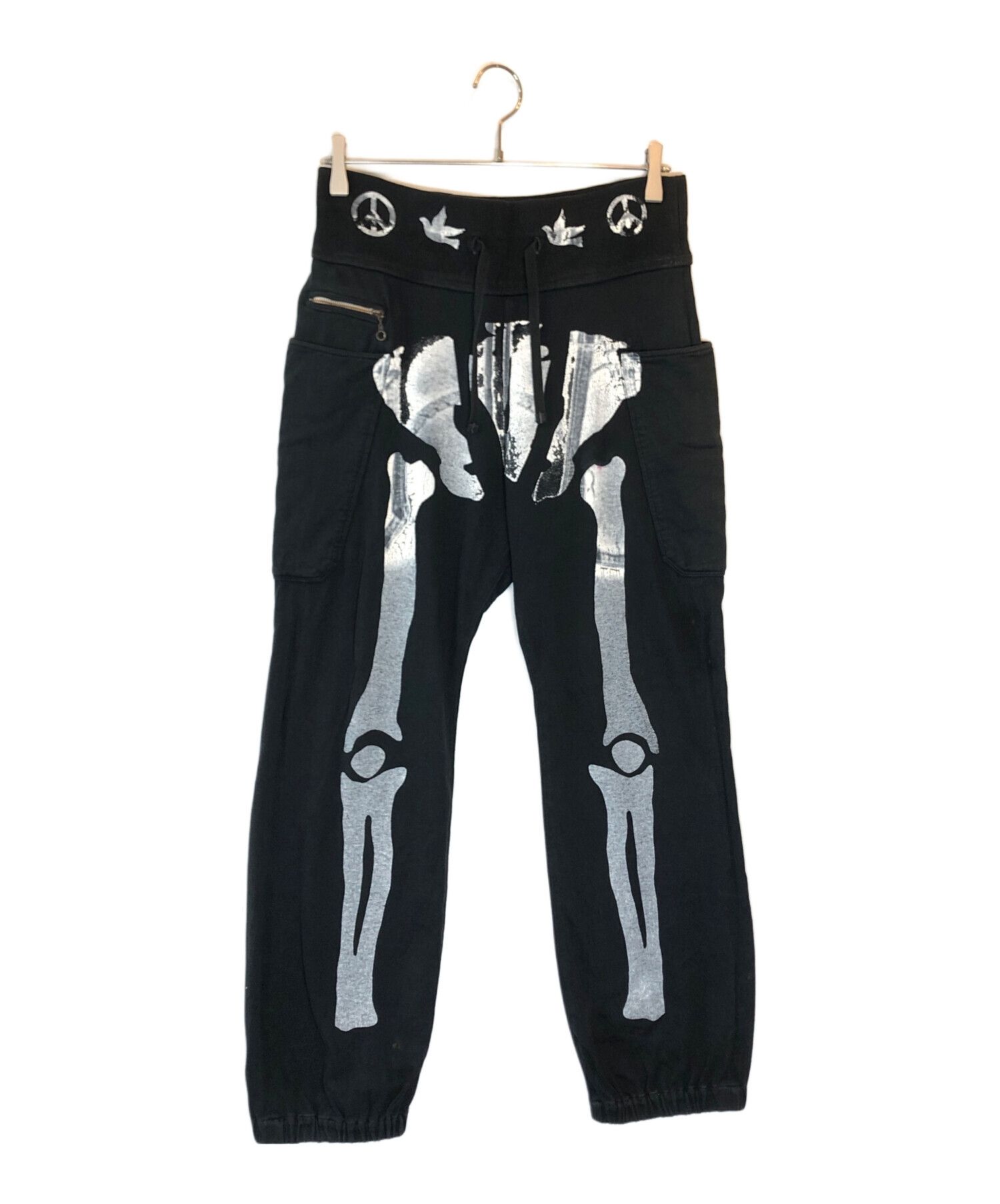Kapital KAPITAL Bone Print Sweatpants Black Size 1 Size US 29 - 1 Thumbnail