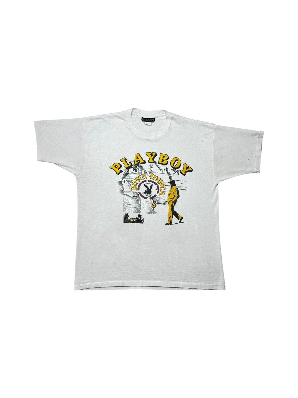 Playboy Vintage 1980’s Playboy Down Under Tee Shirt Size US XL / EU 56 / 4 - 1 Thumbnail