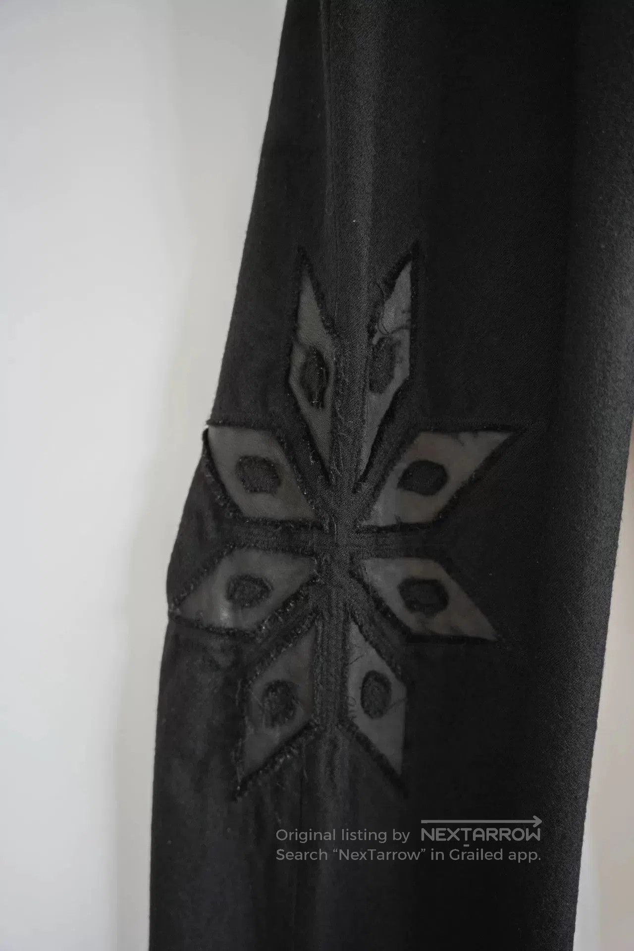 Yohji Yamamoto yohji yamamoto leather flower trousers. Size US 30 / EU 46 - 3 Thumbnail