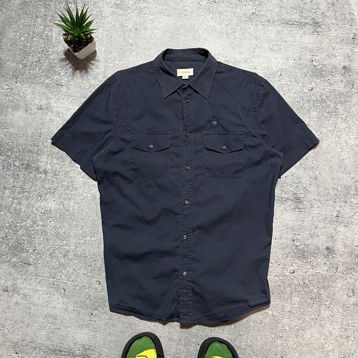 Diesel × Vintage 📌 Vintage Avant-Garde Y2K Diesel Shirt Size US XL / EU 56 / 4 - 1 Thumbnail