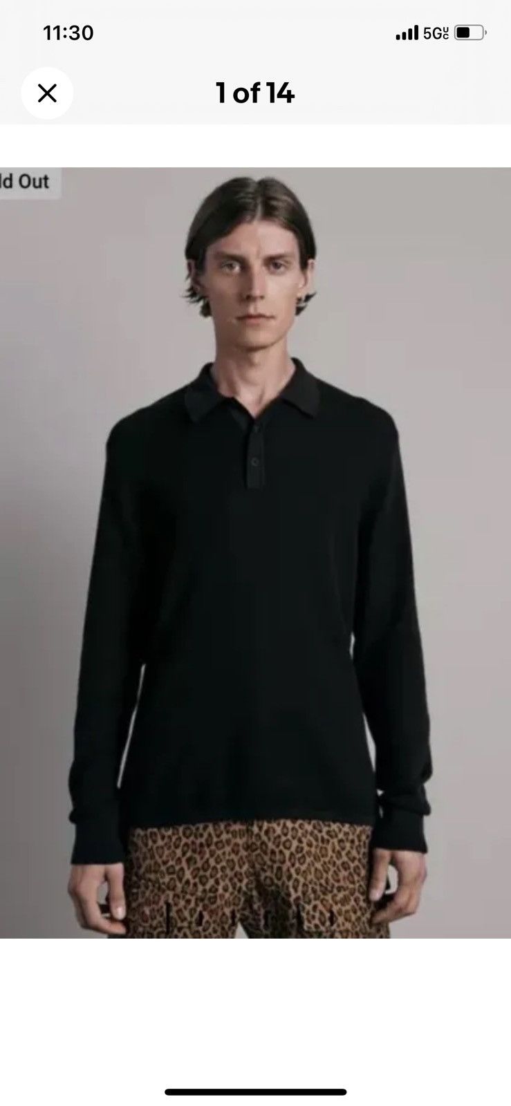 Harvey Cotton Knit Long Sleeve Polo