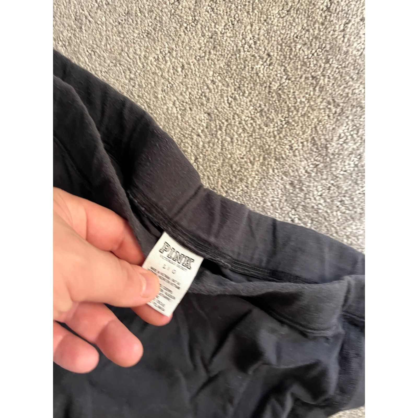 Victoria's Secret Victoria's Secret Pink Leggings Women's Large Black Ankle Solid Slim Breathable Yoga Knit Stretch easy care Machine Washable Size 36" / US 14 / IT 50 - 5 Thumbnail
