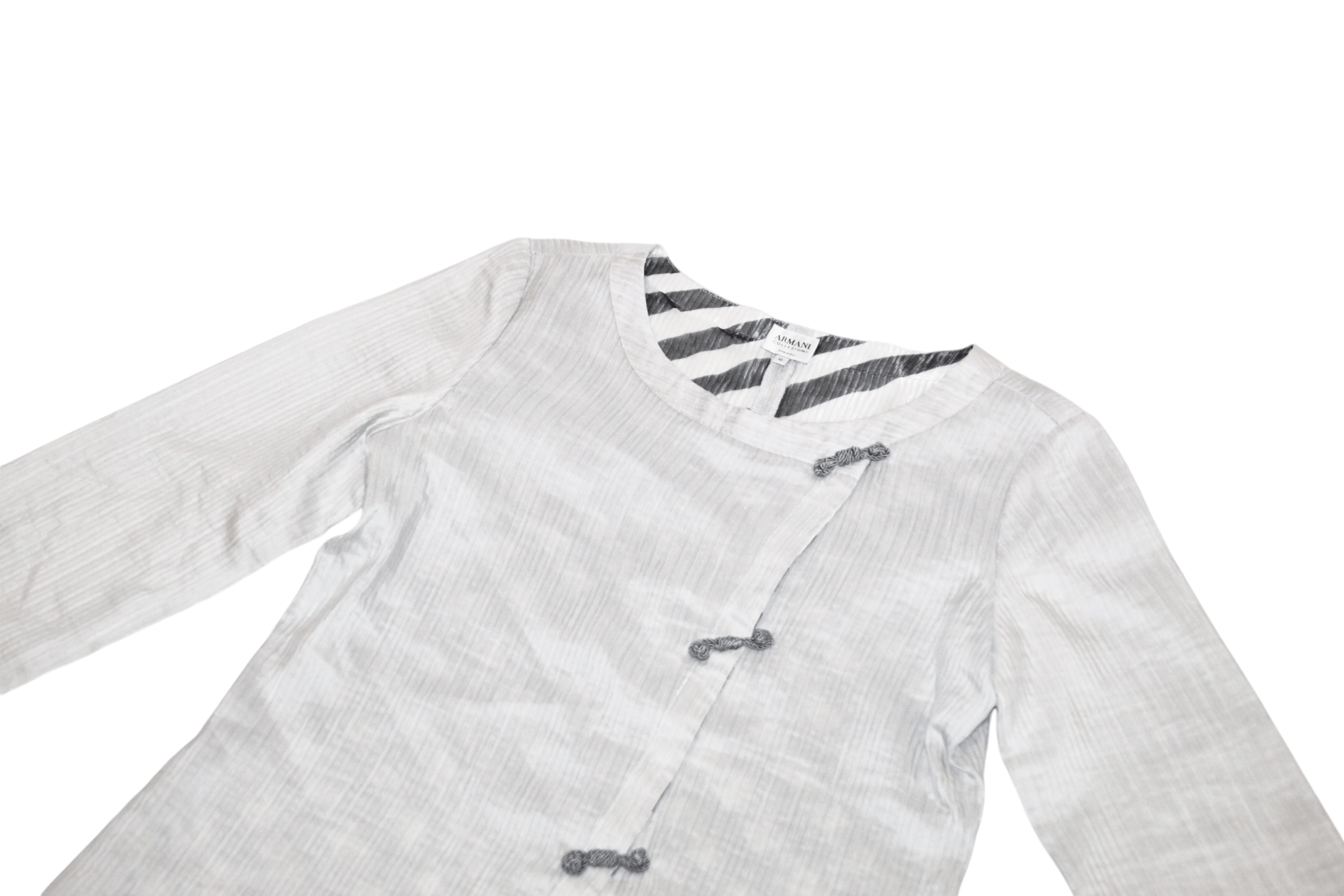 Armani Collezioni 2005 Giorgio Armani Collezioni boat-neck asymmetrical Jacket Size M / US 6-8 / IT 42-44 - 9 Thumbnail
