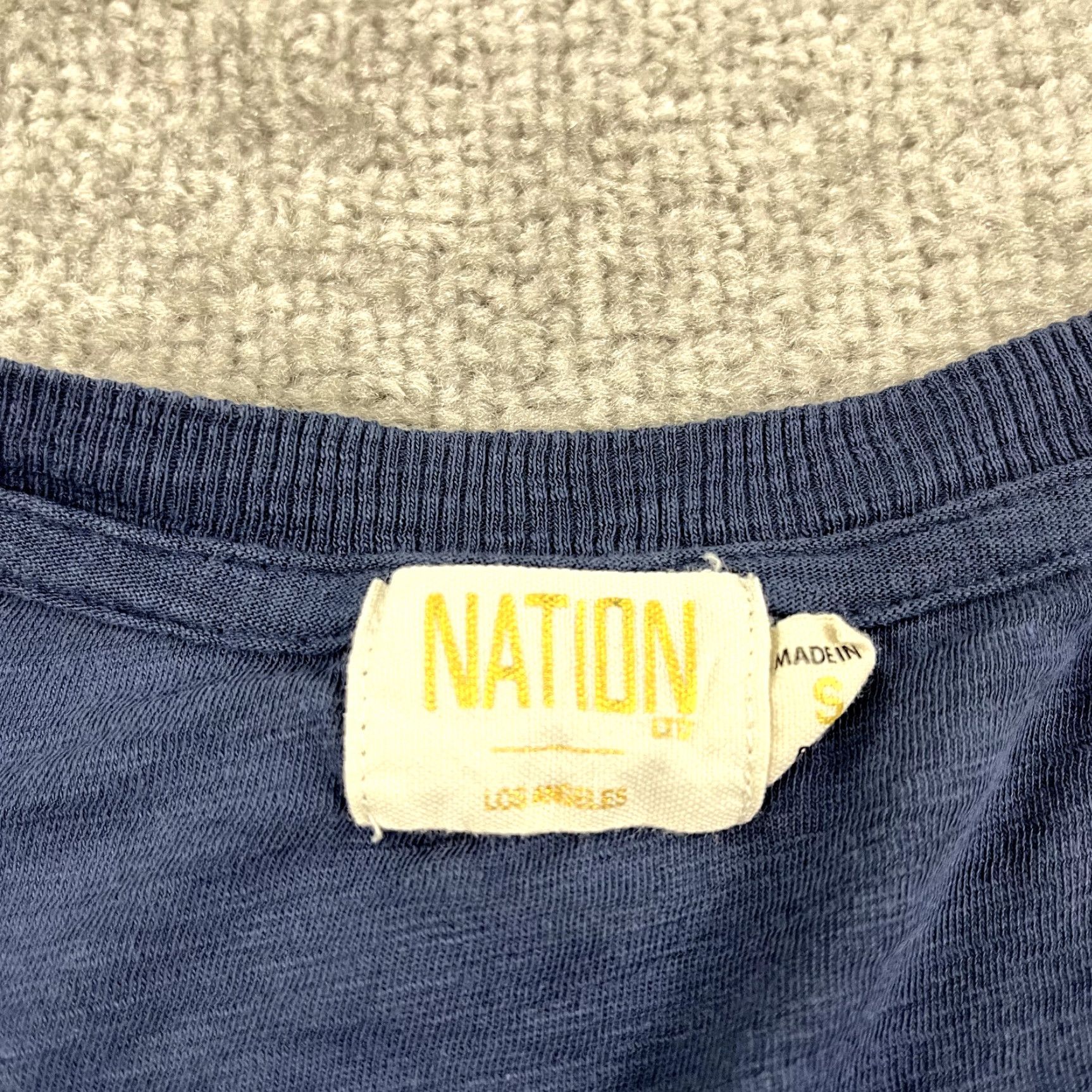 Nation LTD Nation LTD Top Womens Small Romy Modest Tee Blue Runched Puff Sleeves Jersey Size S / US 4 / IT 40 - 2 Thumbnail