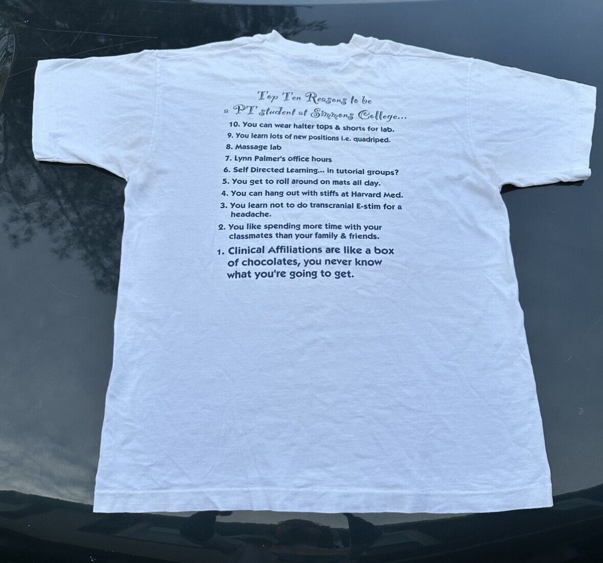 Vintage 80s Simmons College Physical Therapy T-Shirt Funny Vintage Size US L / EU 52-54 / 3 - 4 Thumbnail