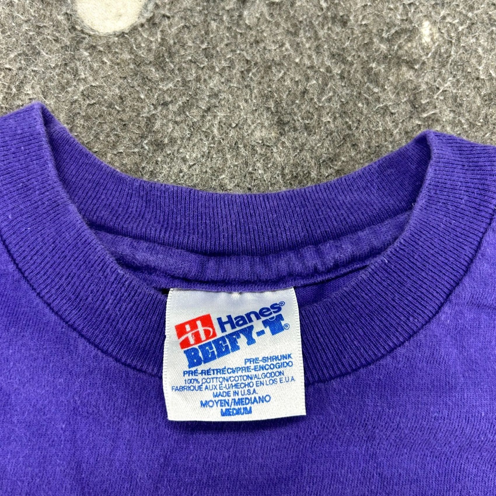 Hanes VINTAGE Hanes Horses Shirt Men M Purple 90s Graphic Print Swoosh Logo Check Reflective Funny T-Shirt Size M Mens Size US M / EU 48-50 / 2 - 2 Thumbnail