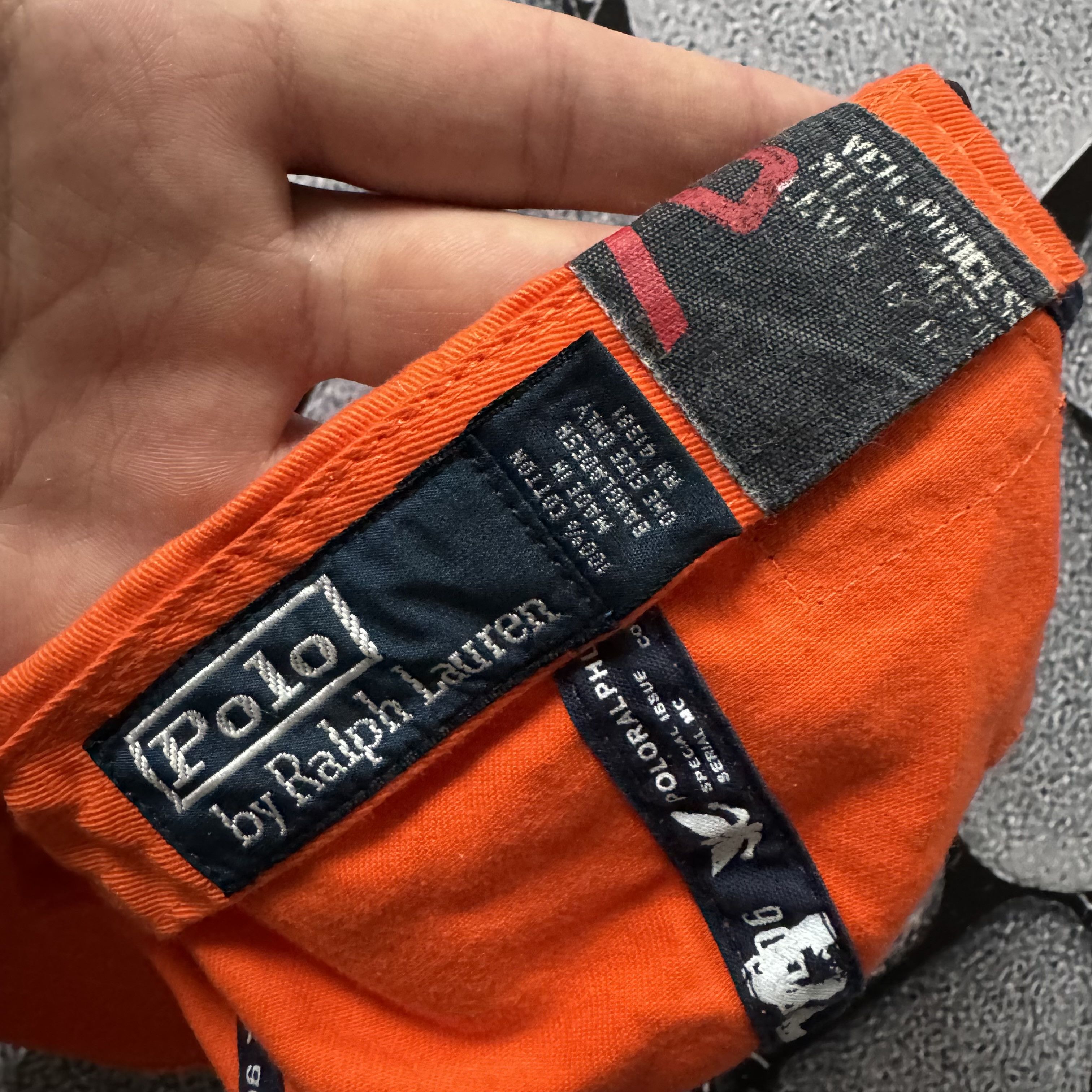 Polo Ralph Lauren × Vintage POLO RALPH LAUREN USS BAYFIELD APA 34 DISTRESSED CAP ORANGE Size ONE SIZE - 3 Thumbnail