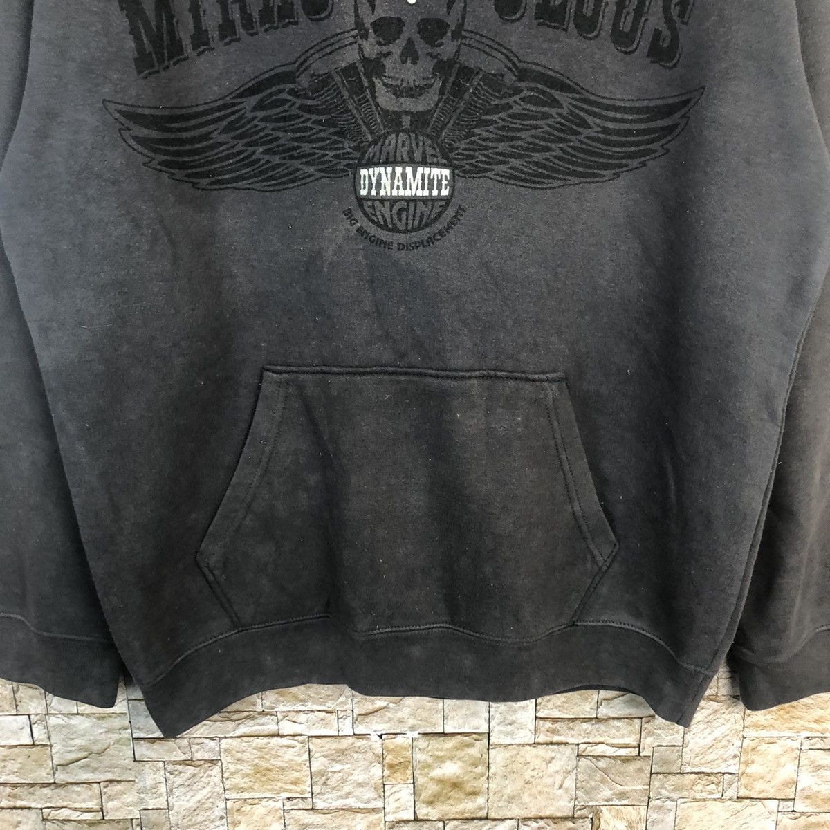 Bullet Noise Bullet Noise Mirac Motorcycle skull Ulous Grey Hoodie #A34 Size US L / EU 52-54 / 3 - 6 Thumbnail