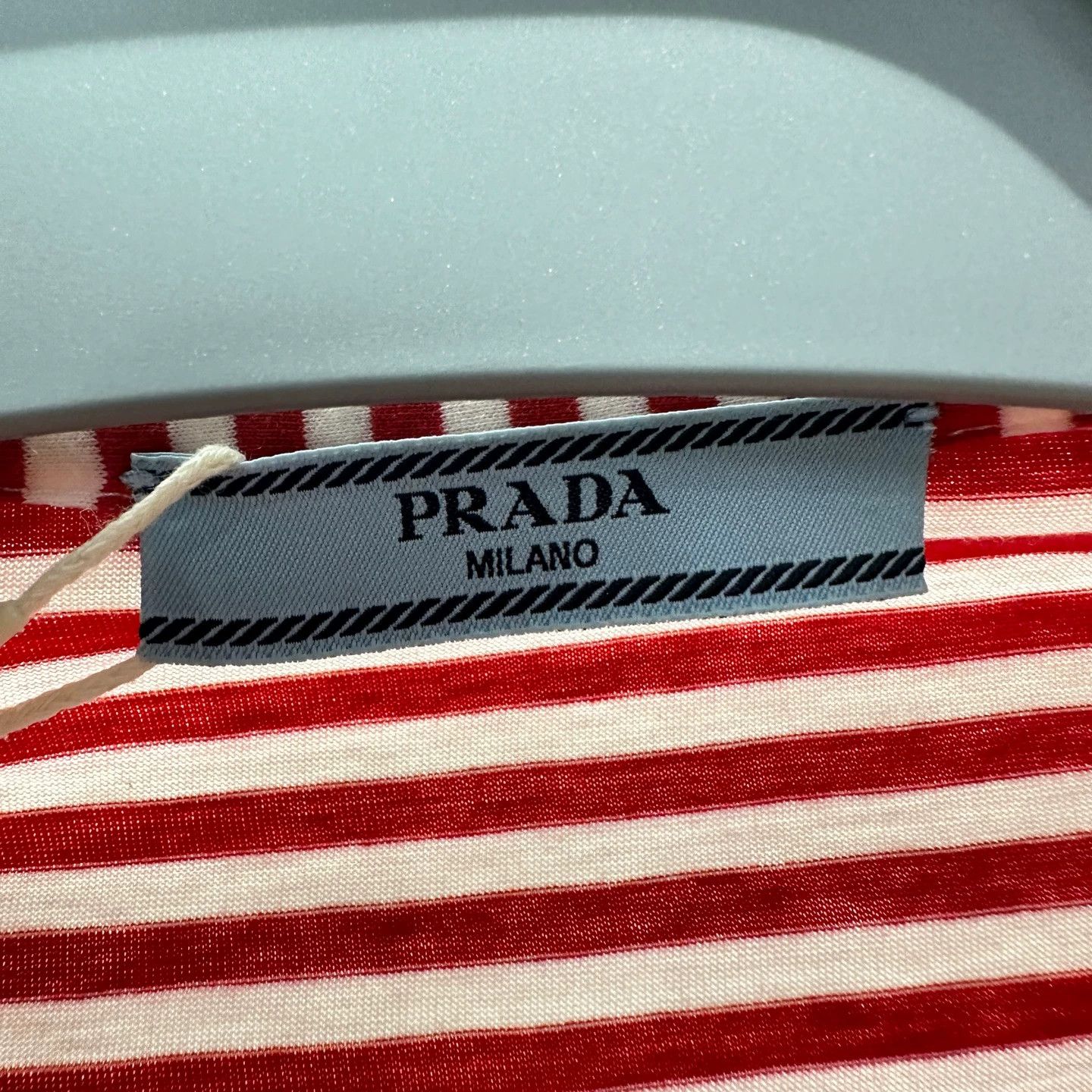 Prada Prada apr723 striped slogan embroidery short Polo shirt Size M / US 6-8 / IT 42-44 - 3 Thumbnail