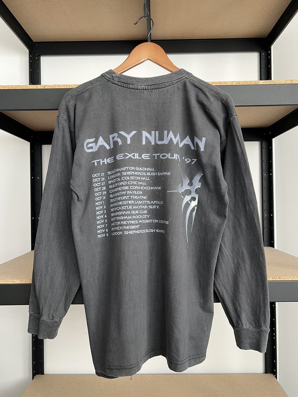 Band Tees Vintage 1997 Gary Numan The Exile Tour Faded Long Sleeve Size US M / EU 48-50 / 2 - 2 Thumbnail