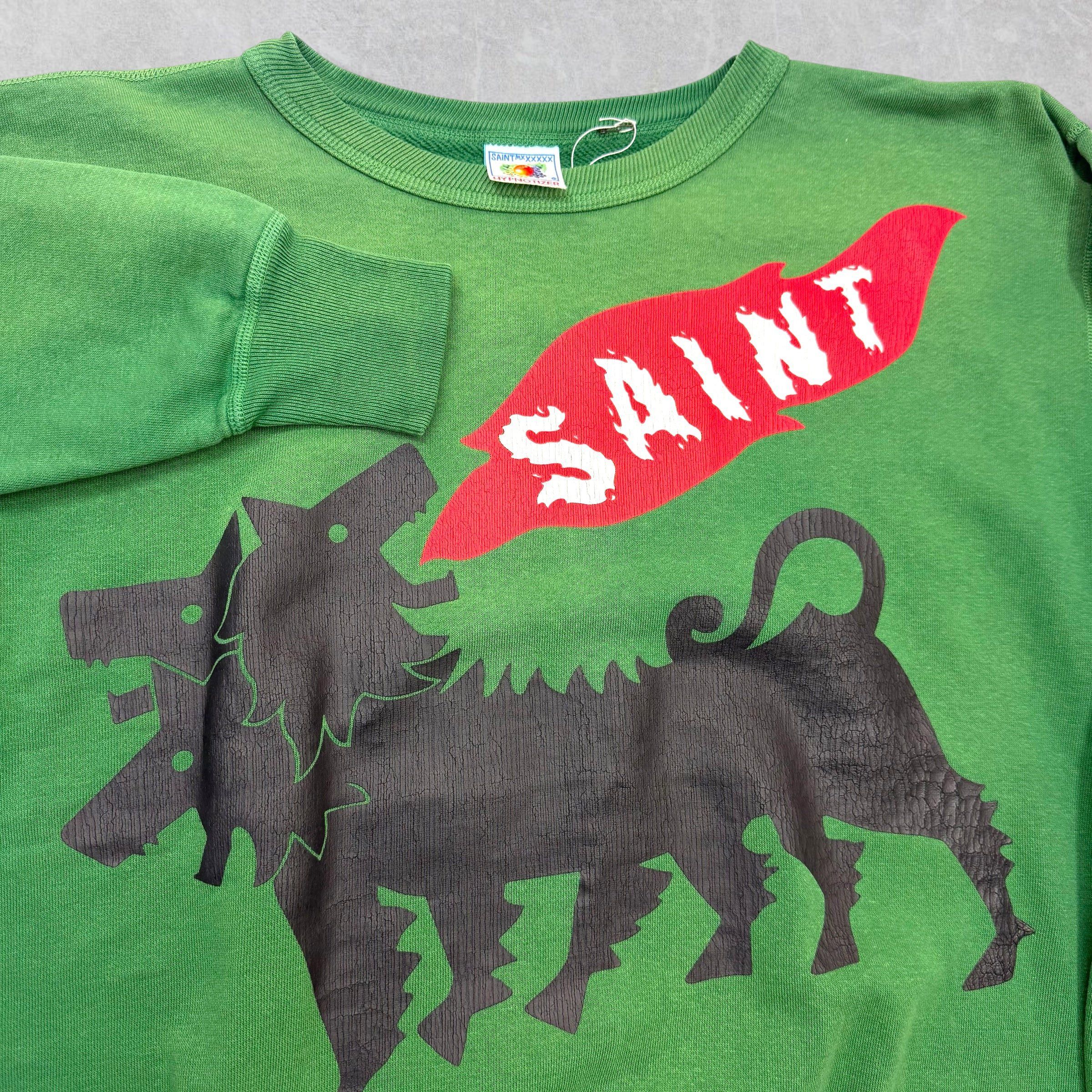 Saint Michael Saint Michael Cerberus Crewneck Green M Size US M / EU 48-50 / 2 - 2 Thumbnail