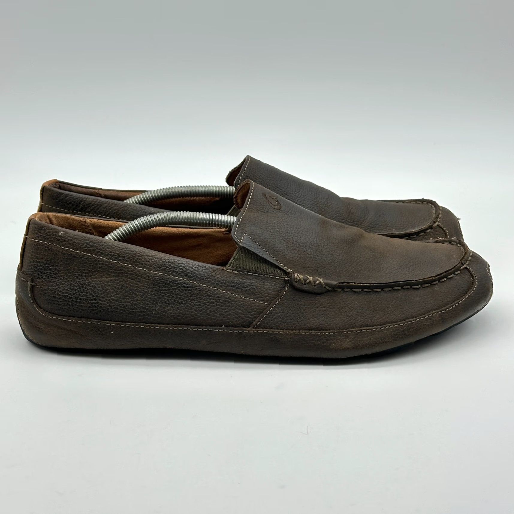 Olukai Olukai Akepa Moc Mens 13 M Brown Leather Casual Comfort Driving Loafers Size US 13 / EU 46 - 4 Thumbnail