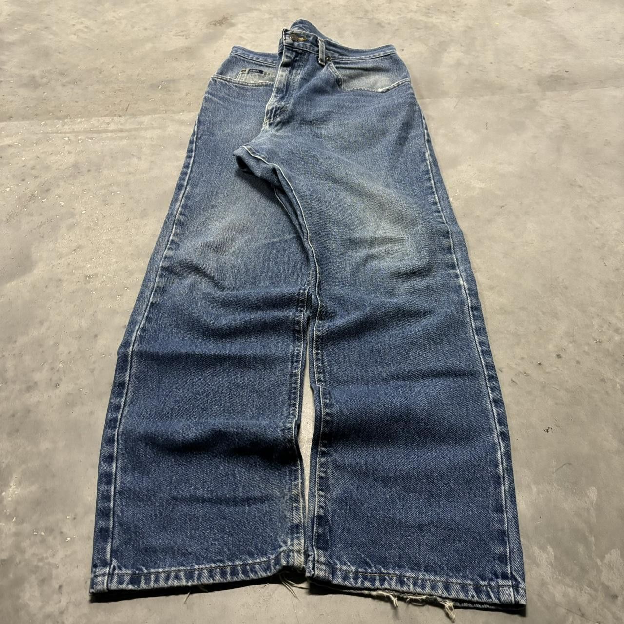 Japanese Brand × Vintage Crazy Vintage Y2K/2000s Grunge Medium Wash Essential Denim Jeans! Size US 34 / EU 50 - 3 Thumbnail