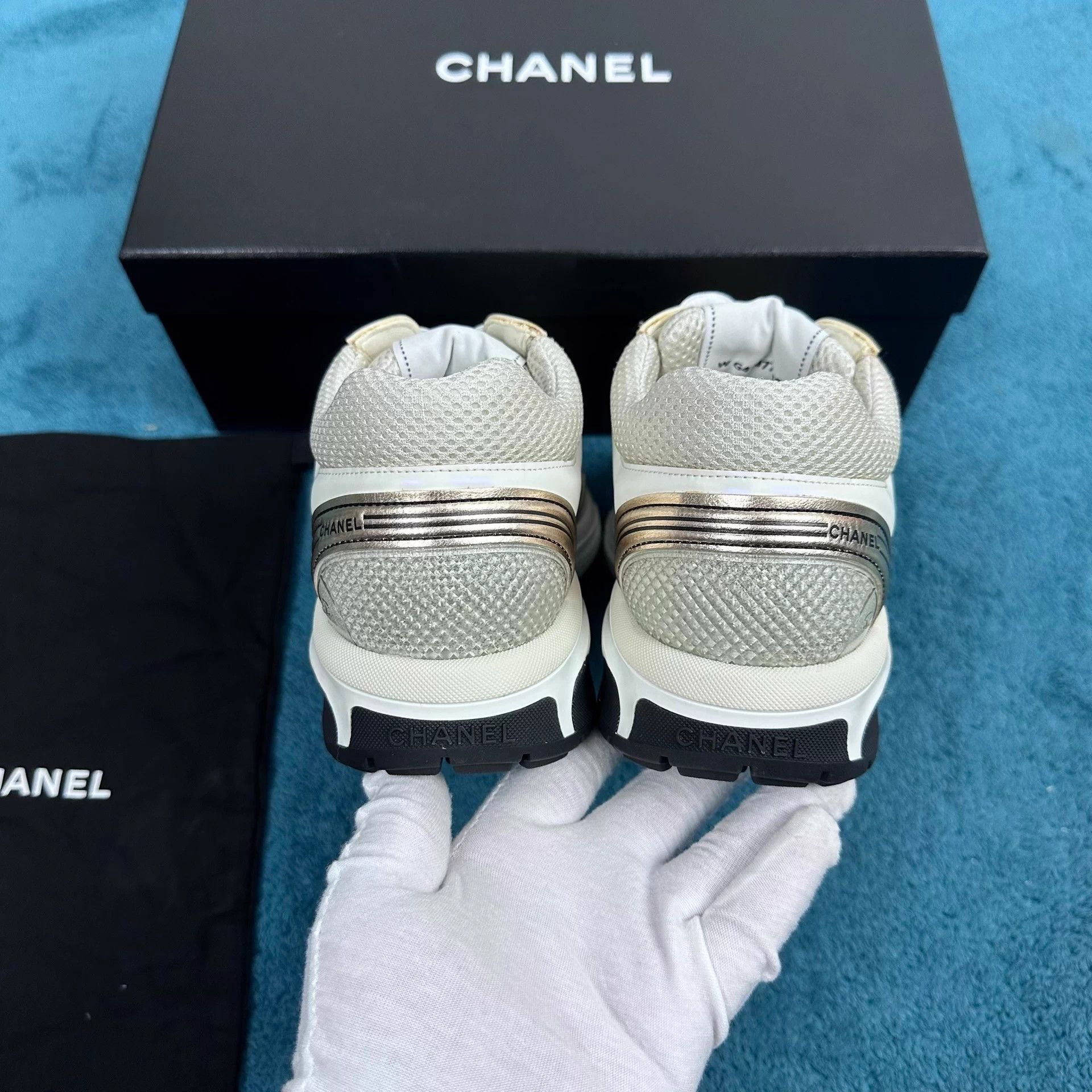 Chanel Chanel New Champagne Gold Sneakers 38 EU Size US 7 / IT 37 - 4 Thumbnail