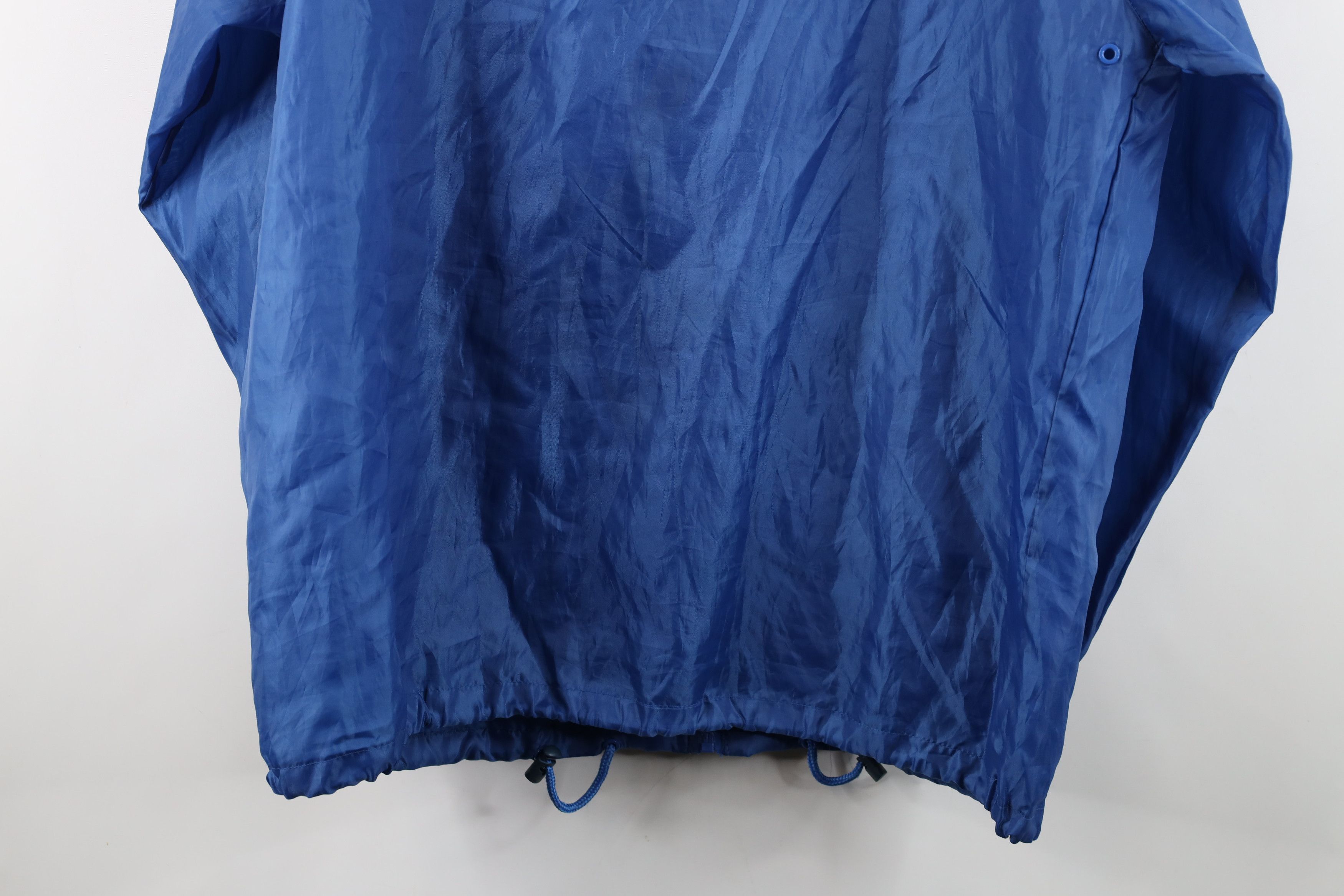Asics Vintage 90s ASICS Spell Out Hooded Windbreaker Jacket Blue Size XL / US 12-14 / IT 48-50 - 15 Thumbnail