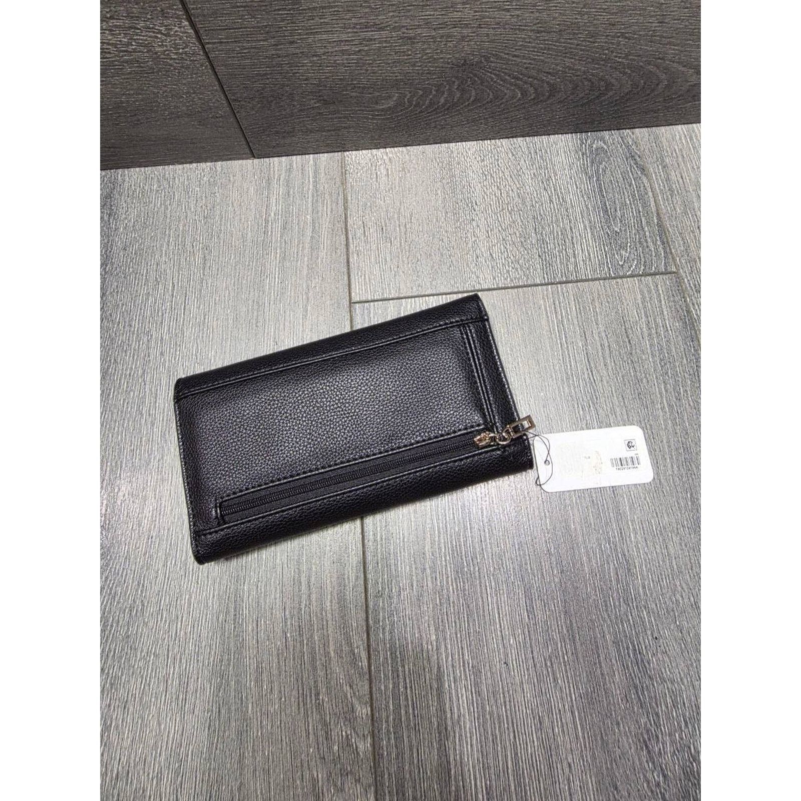 Guess Guess Women's Analise Black Tri-Fold Clutch Wallet B000614 Size ONE SIZE - 3 Thumbnail