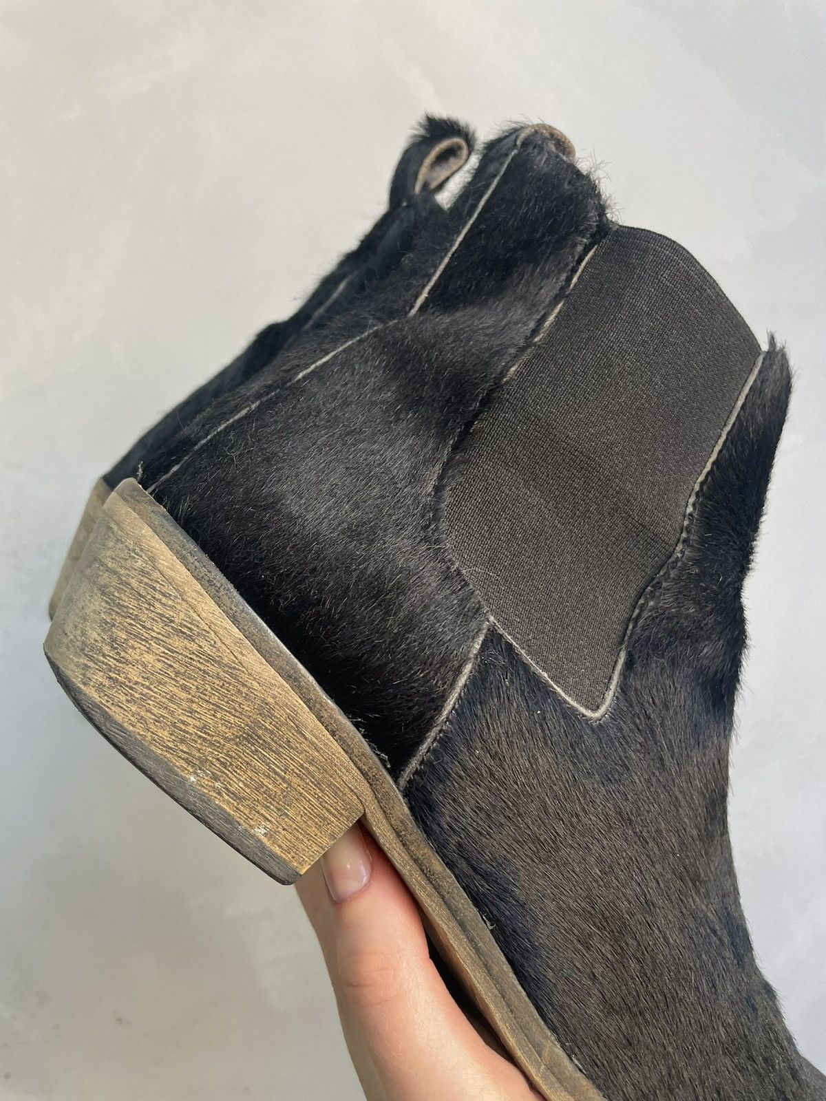 If Six Was Nine Chelsea Boot Horse Leather Ankle real fur Western Shoes Size US 6 / EU 39 - 10 Thumbnail