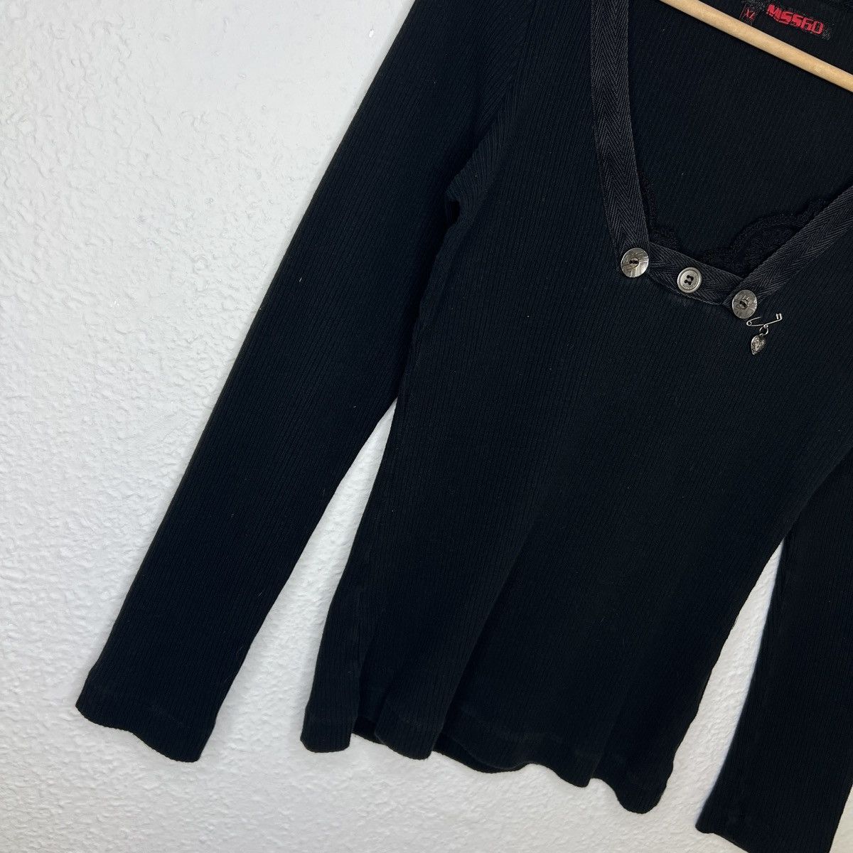Miss Sixty Miss Sixty Vintage Longsleeve Blouse Black Retro Y2K Logo Size L / US 10 / IT 46 - 2 Thumbnail