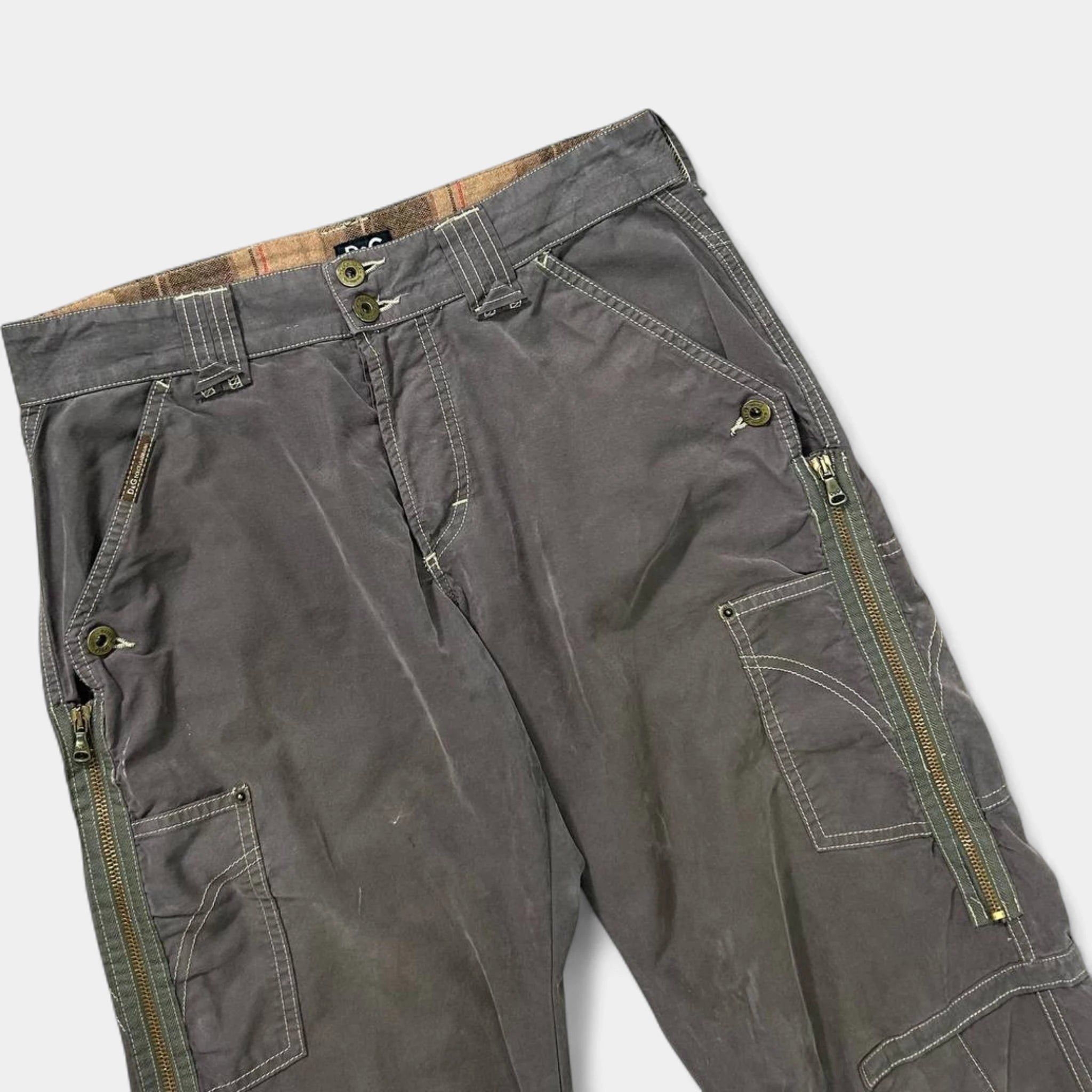 Dolce & Gabbana Dolce & Gabbana 2000s Brown Cargo Pants Size 28" / US 6 / IT 42 - 2 Thumbnail