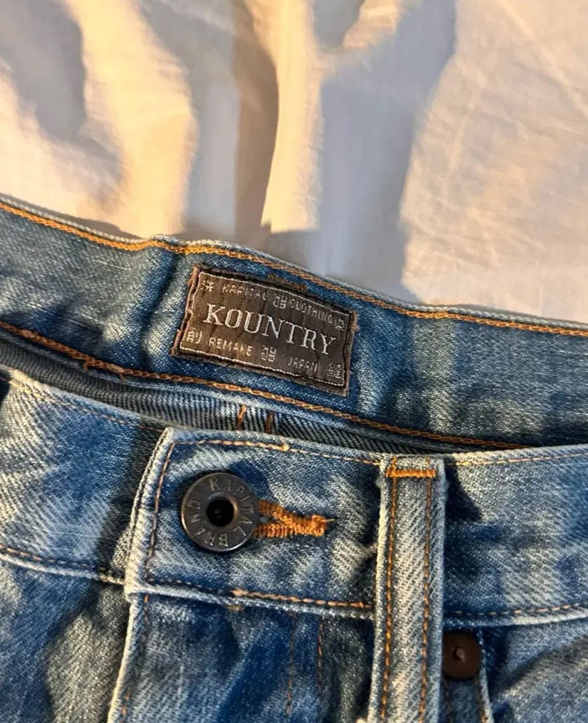 Kapital Kapital Carpenter Gemstone Studded Denim Shorts Size US 32 / EU 48 - 3 Thumbnail