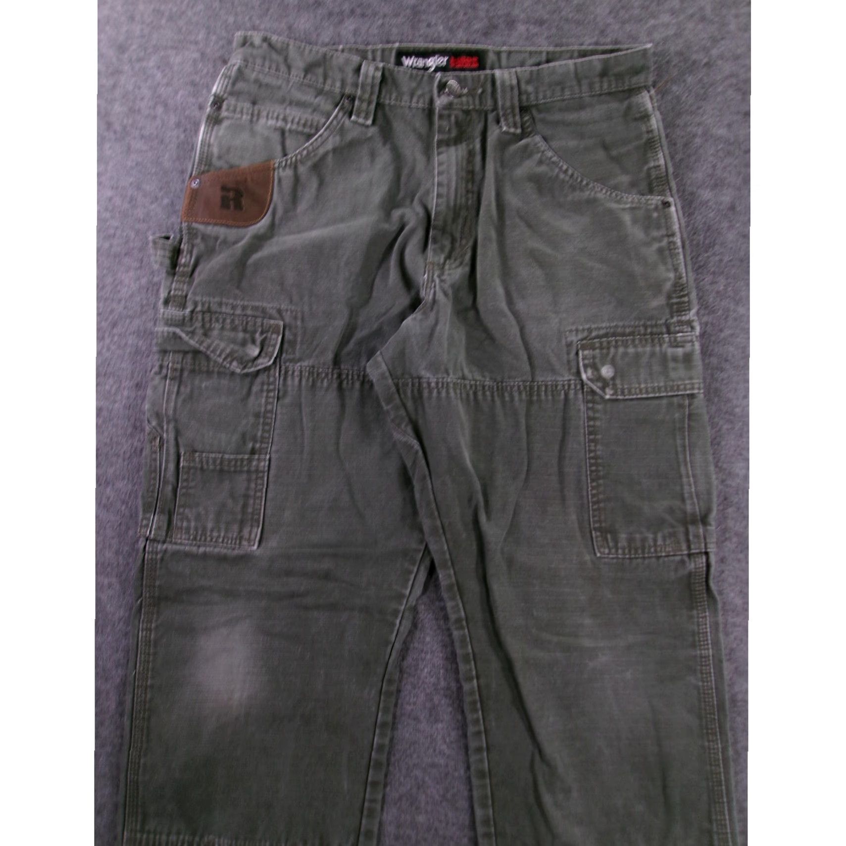 Wrangler VINTAGE Wrangler Riggs Workwear Carpenter Pants Men 32X31 Workwear Utility Straight Leg Green Size US 32 / EU 48 - 2 Thumbnail