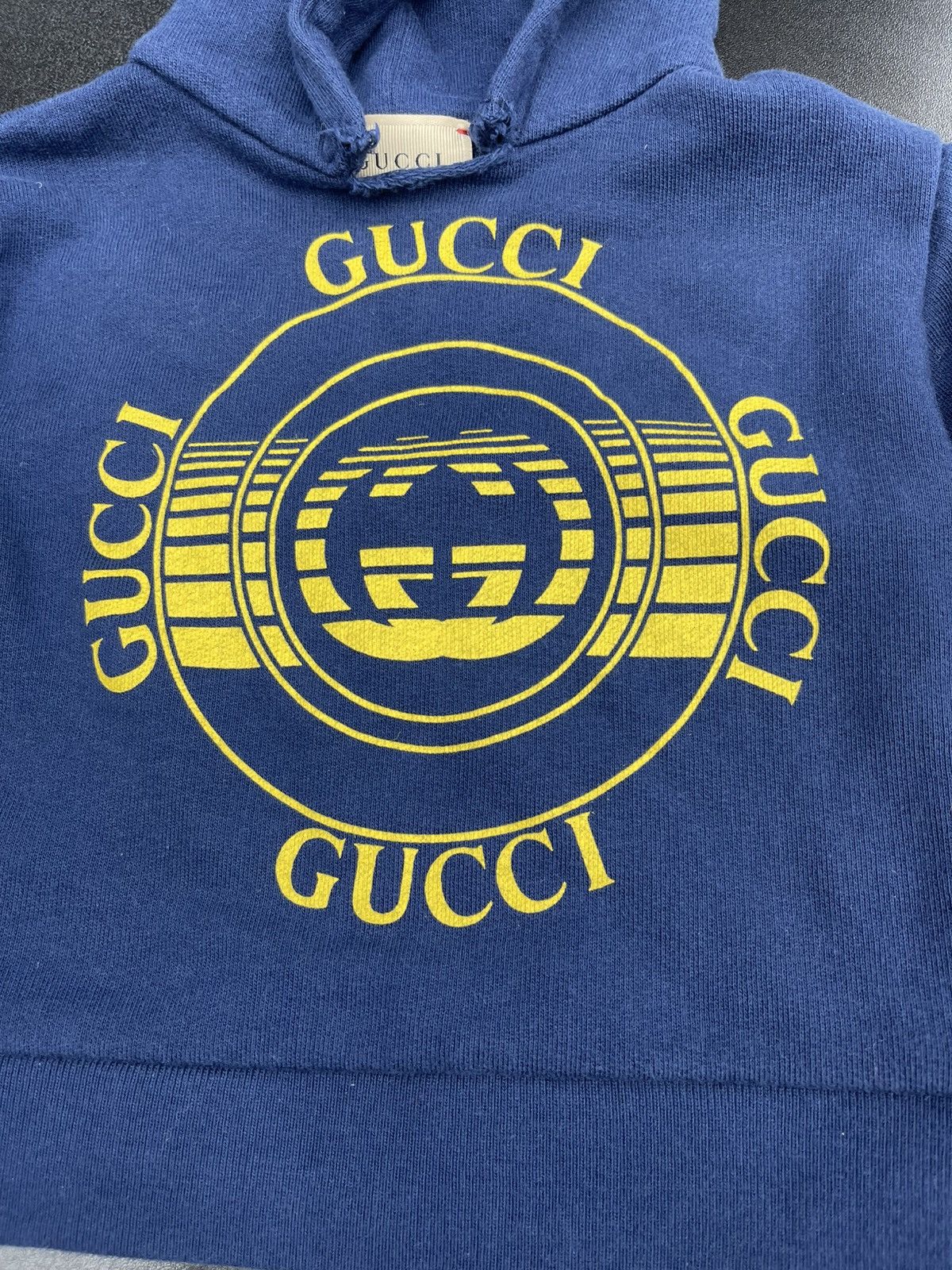 Gucci Size 6/9M - Gucci Logo Print Hoodie Blue Kids Size US XXS / EU 40 - 2 Thumbnail